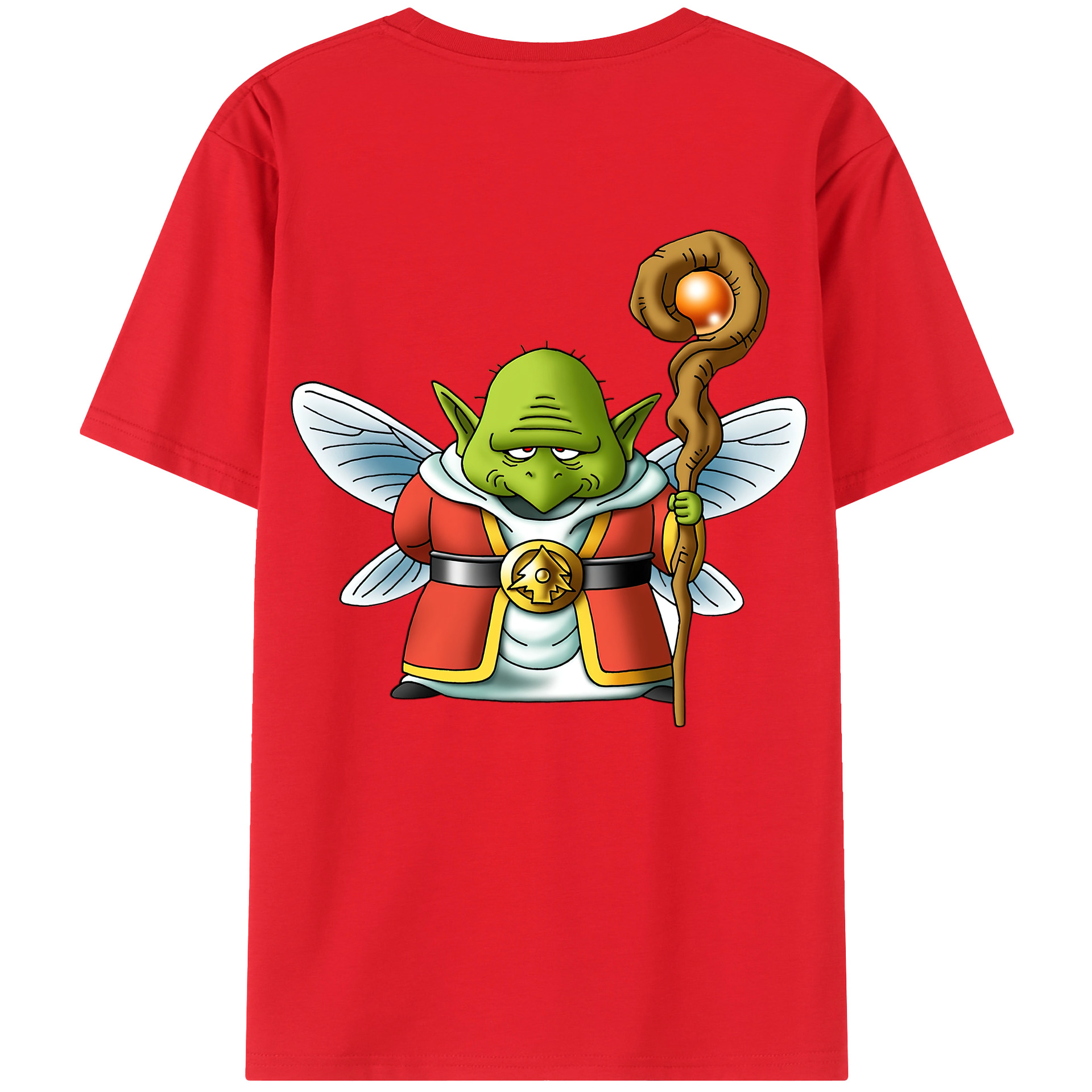 （画像用） ドラゴンクエスト Doragon Kuesuto Dragon Quest 綿100％ メンズ半袖Tシャツ（バックプリント） 通気性