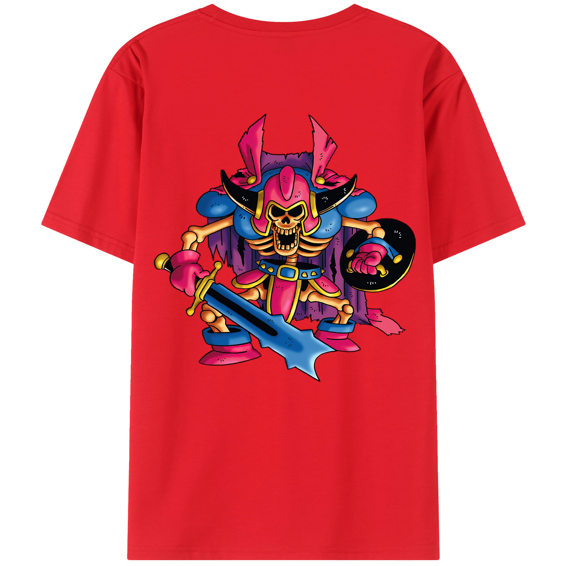 （画像用） ドラゴンクエスト Doragon Kuesuto Dragon Quest 綿100％ メンズ半袖Tシャツ（バックプリント） 通気性