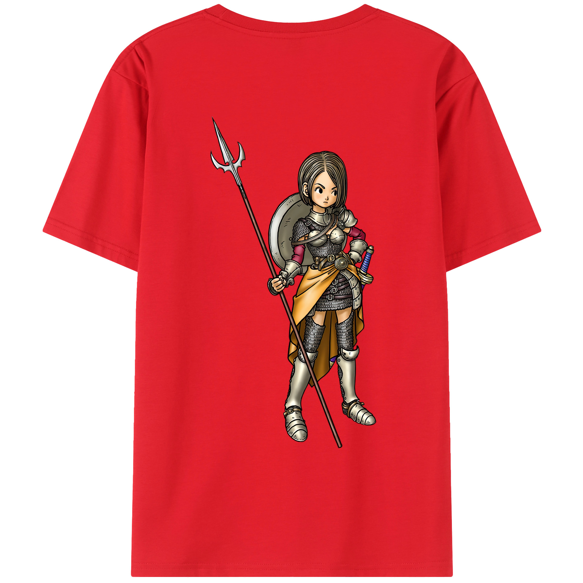 （画像用） ドラゴンクエスト Doragon Kuesuto Dragon Quest 綿100％ メンズ半袖Tシャツ（バックプリント） 通気性