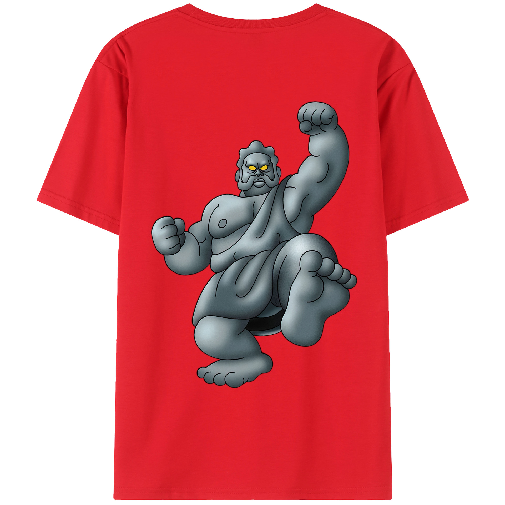 （画像用） ドラゴンクエスト Doragon Kuesuto Dragon Quest 綿100％ メンズ半袖Tシャツ（バックプリント） 通気性