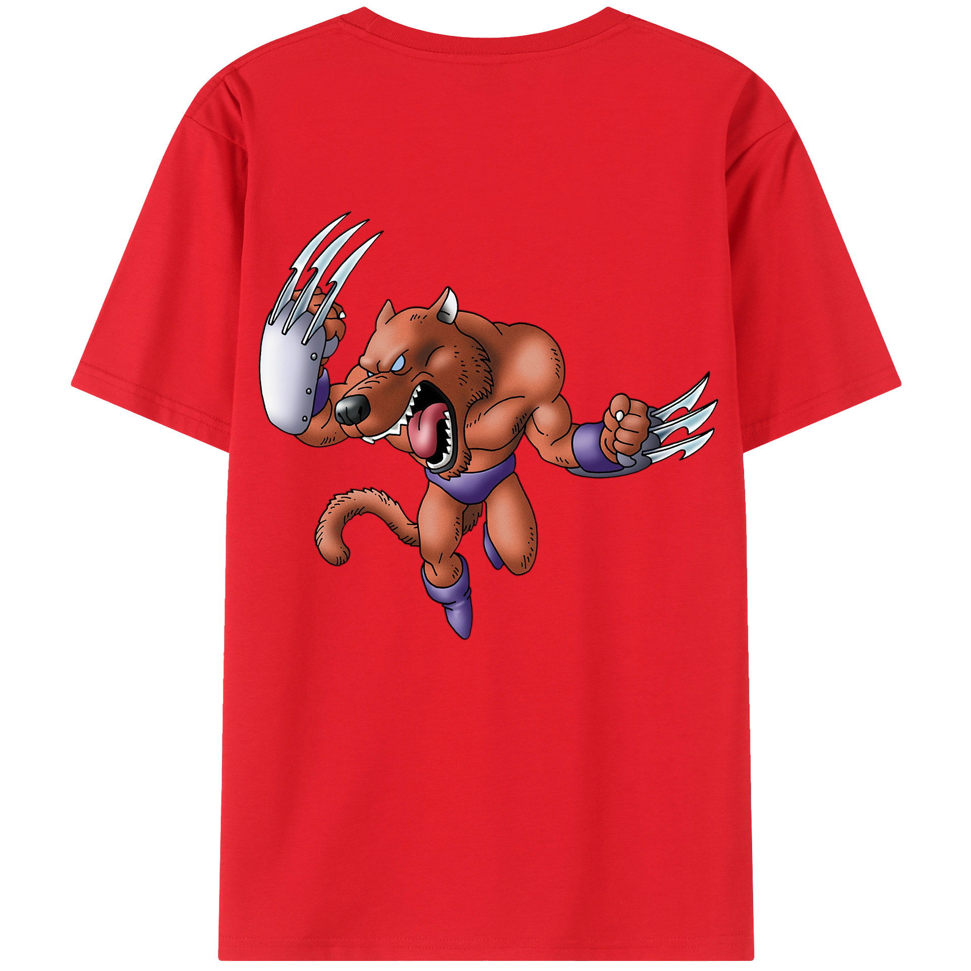 （画像用） ドラゴンクエスト Doragon Kuesuto Dragon Quest 綿100％ メンズ半袖Tシャツ（バックプリント） 通気性