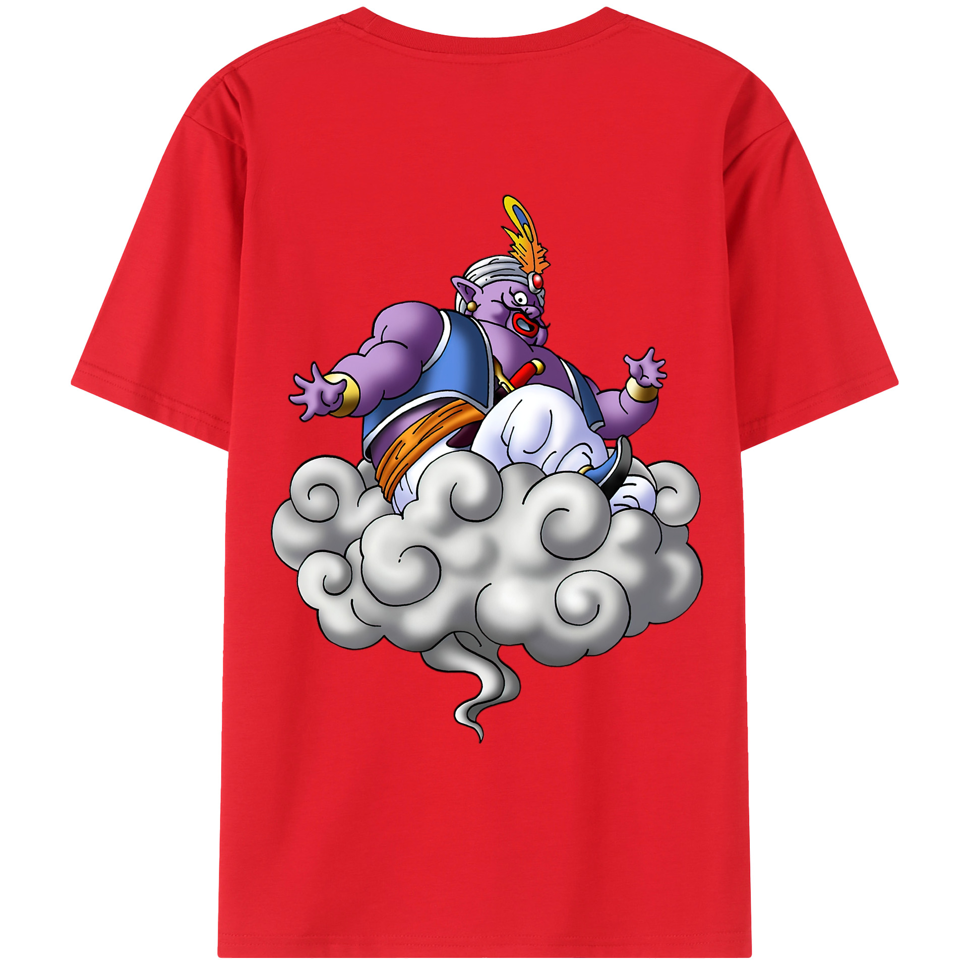 （画像用） ドラゴンクエスト Doragon Kuesuto Dragon Quest 綿100％ メンズ半袖Tシャツ（バックプリント） 通気性
