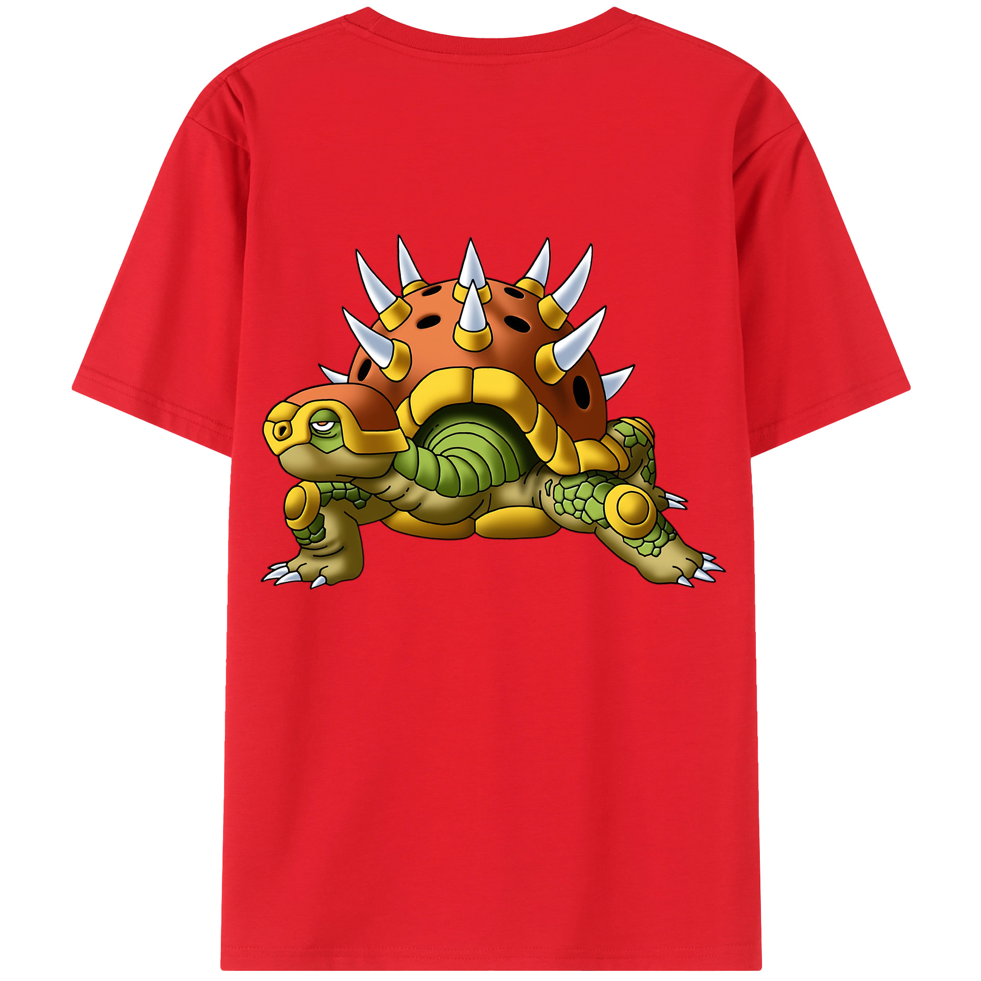 （画像用） ドラゴンクエスト Doragon Kuesuto Dragon Quest 綿100％ メンズ半袖Tシャツ（バックプリント） 通気性