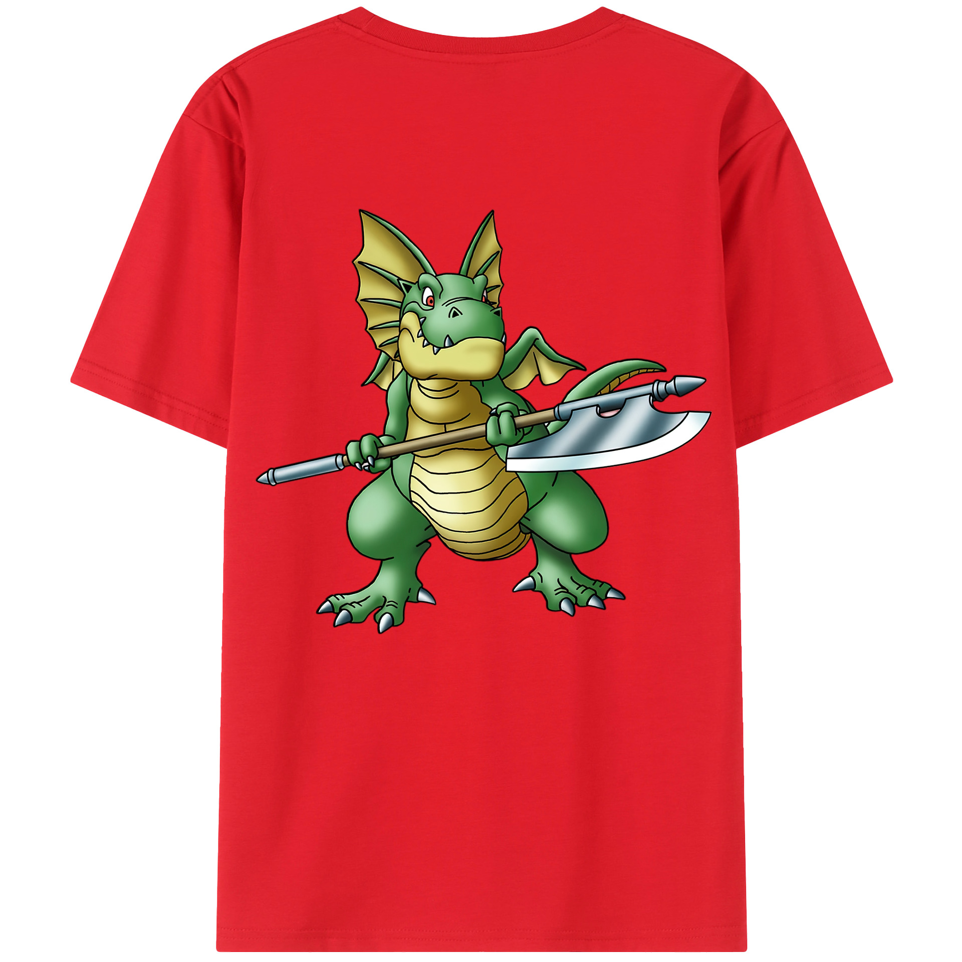 （画像用） ドラゴンクエスト Doragon Kuesuto Dragon Quest 綿100％ メンズ半袖Tシャツ（バックプリント） 通気性