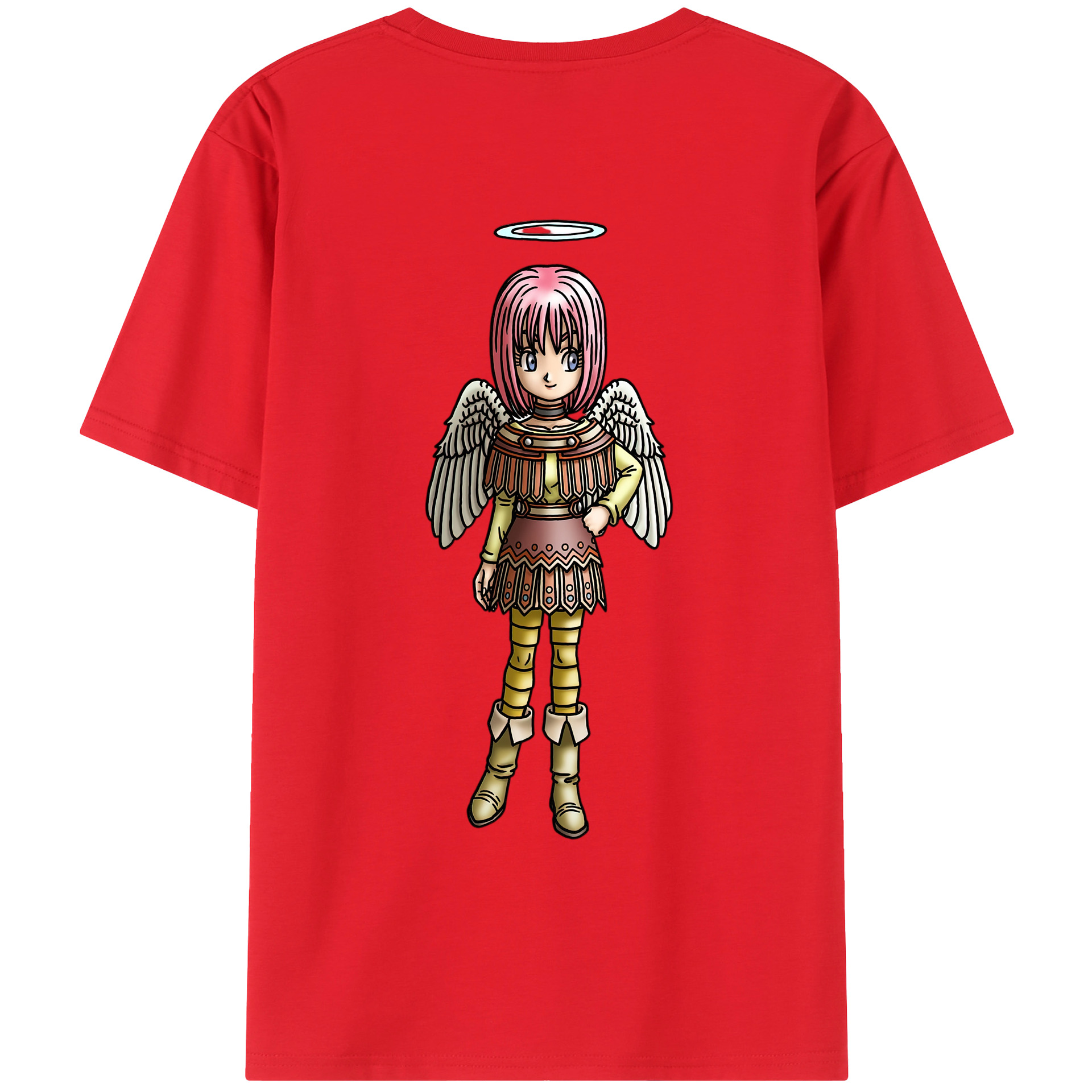（画像用） ドラゴンクエスト Doragon Kuesuto Dragon Quest 綿100％ メンズ半袖Tシャツ（バックプリント） 通気性