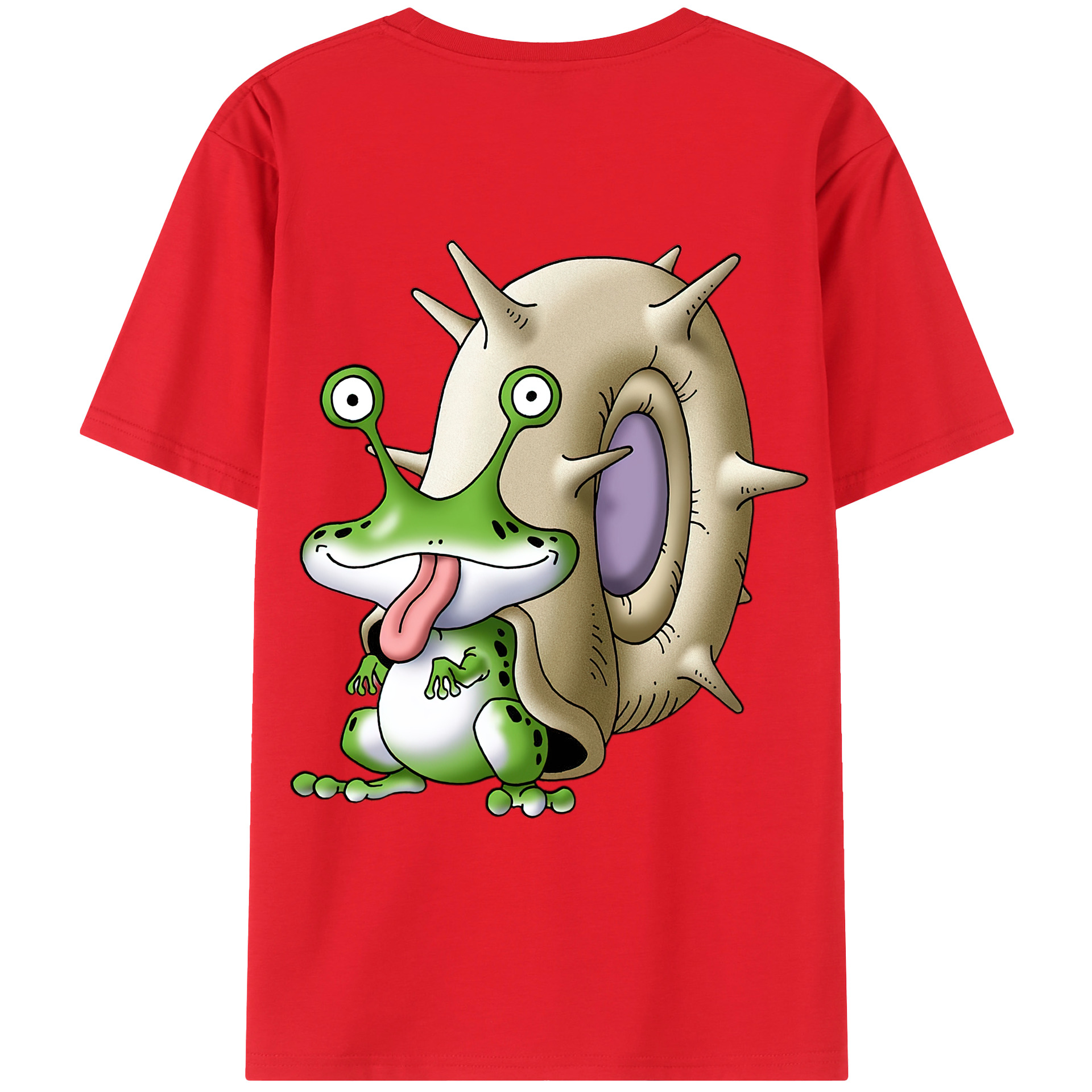 （画像用） ドラゴンクエスト Doragon Kuesuto Dragon Quest 綿100％ メンズ半袖Tシャツ（バックプリント） 通気性