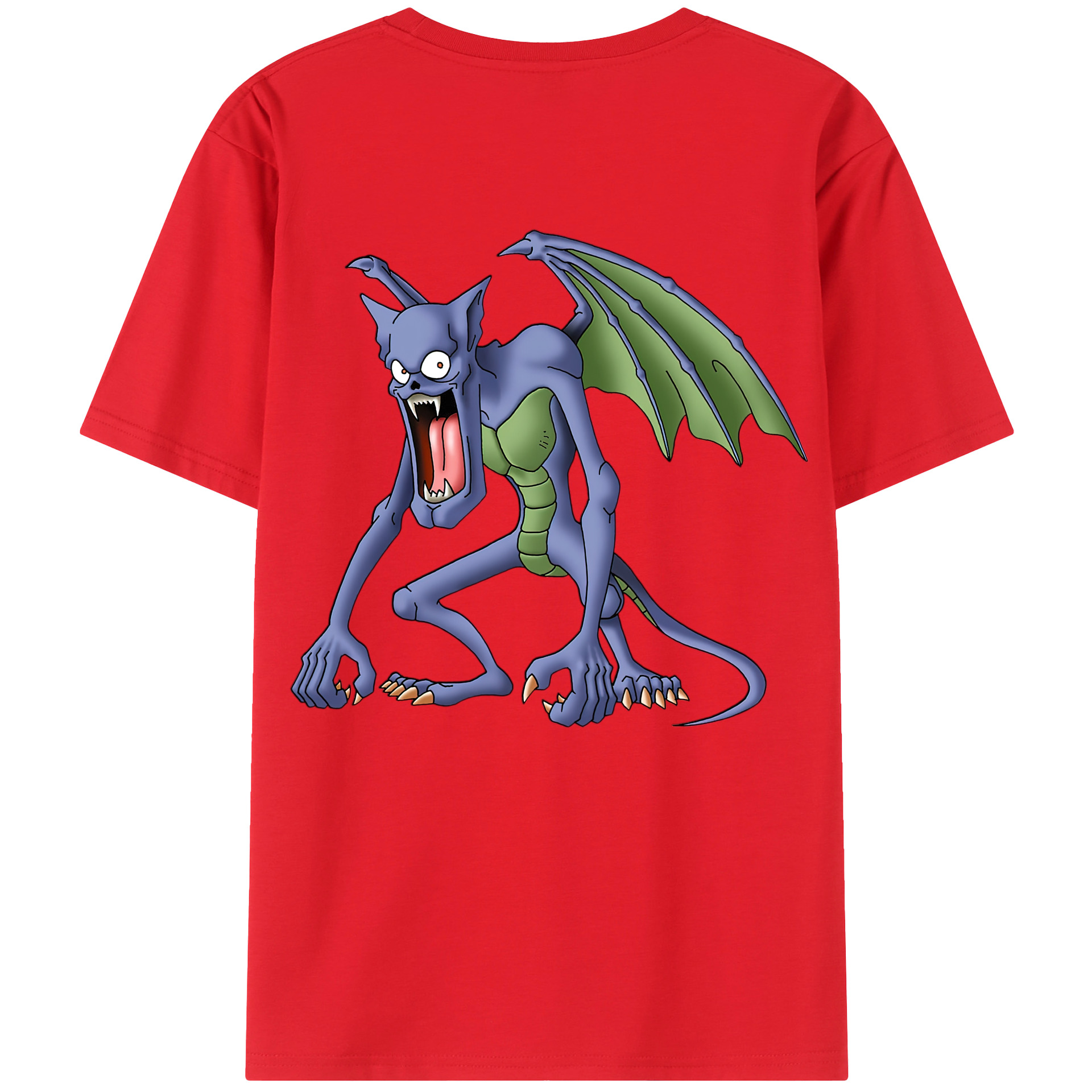 （画像用） ドラゴンクエスト Doragon Kuesuto Dragon Quest 綿100％ メンズ半袖Tシャツ（バックプリント） 通気性