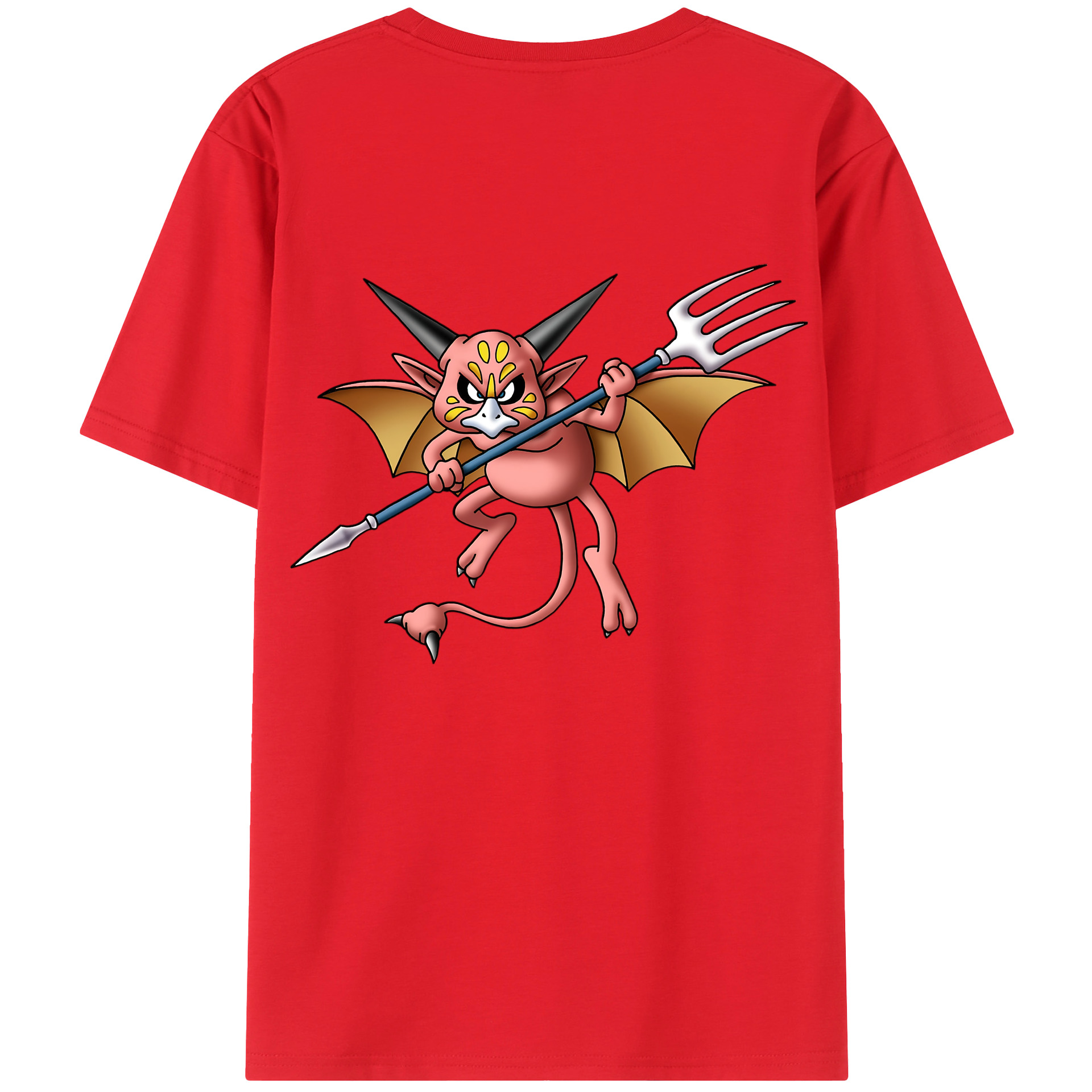 （画像用） ドラゴンクエスト Doragon Kuesuto Dragon Quest 綿100％ メンズ半袖Tシャツ（バックプリント） 通気性