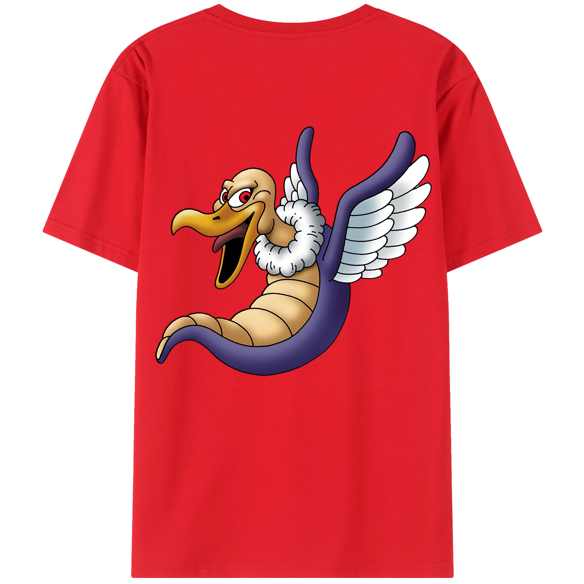 （画像用） ドラゴンクエスト Doragon Kuesuto Dragon Quest 綿100％ メンズ半袖Tシャツ（バックプリント） 通気性
