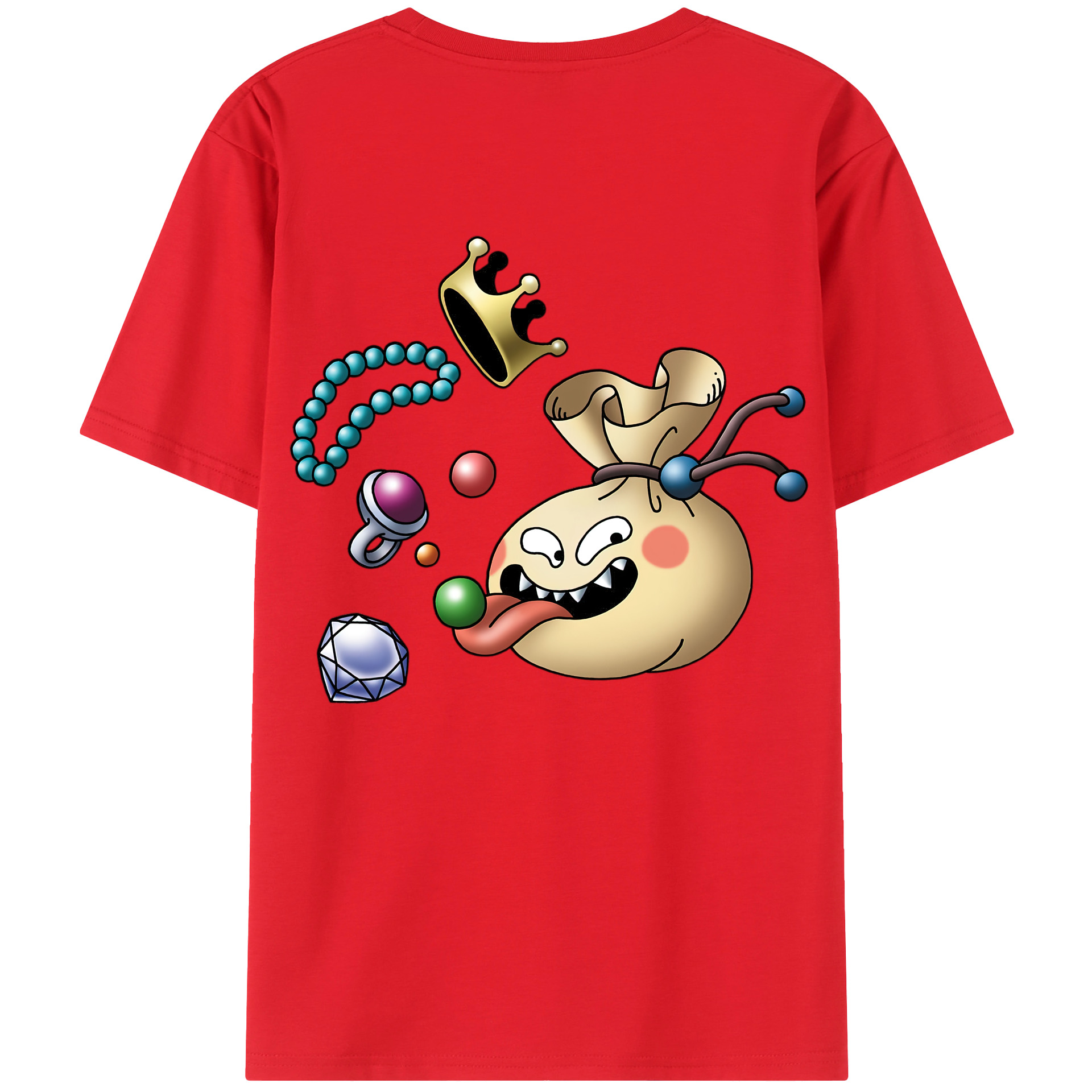 （画像用） ドラゴンクエスト Doragon Kuesuto Dragon Quest 綿100％ メンズ半袖Tシャツ（バックプリント） 通気性