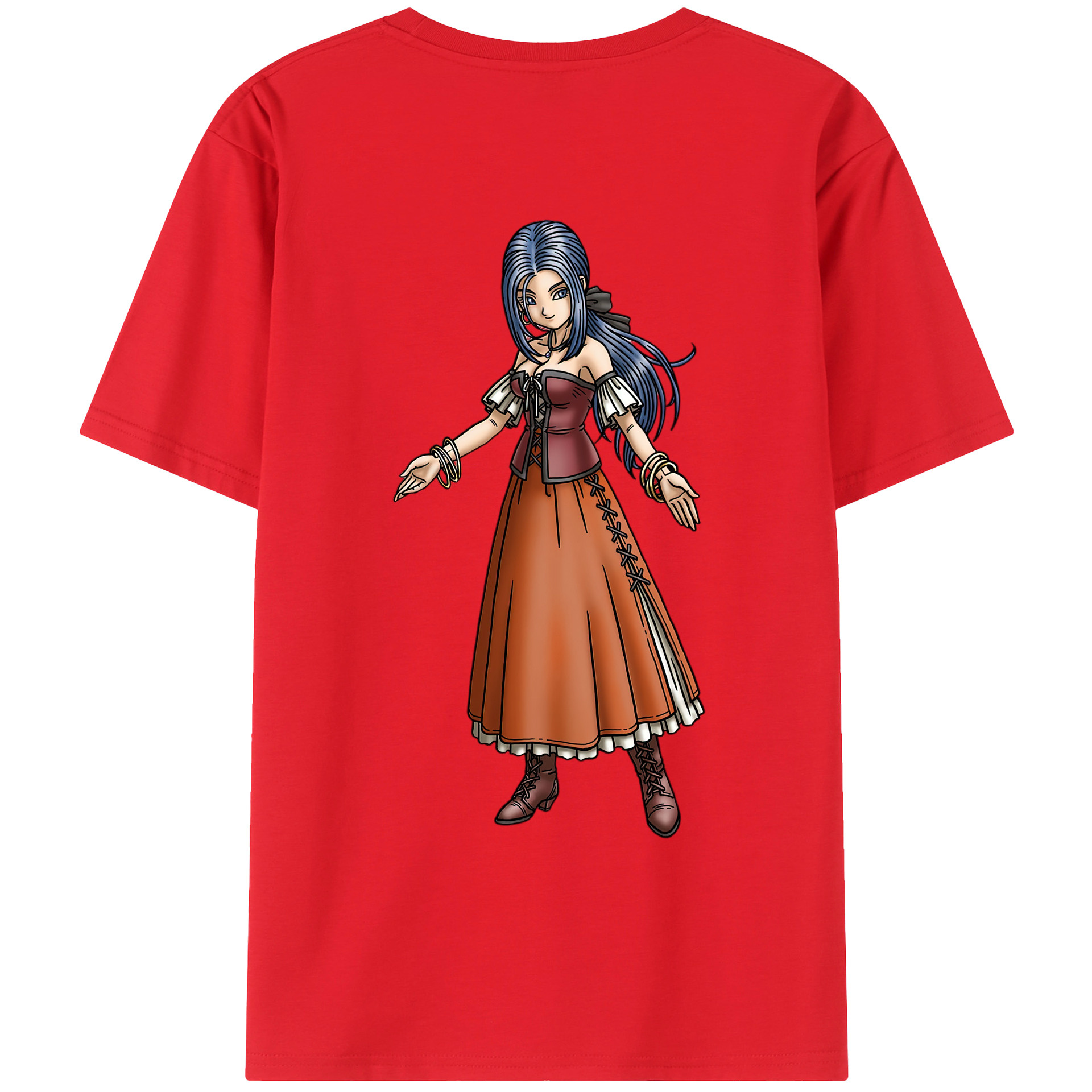 （画像用） ドラゴンクエスト Doragon Kuesuto Dragon Quest 綿100％ メンズ半袖Tシャツ（バックプリント） 通気性