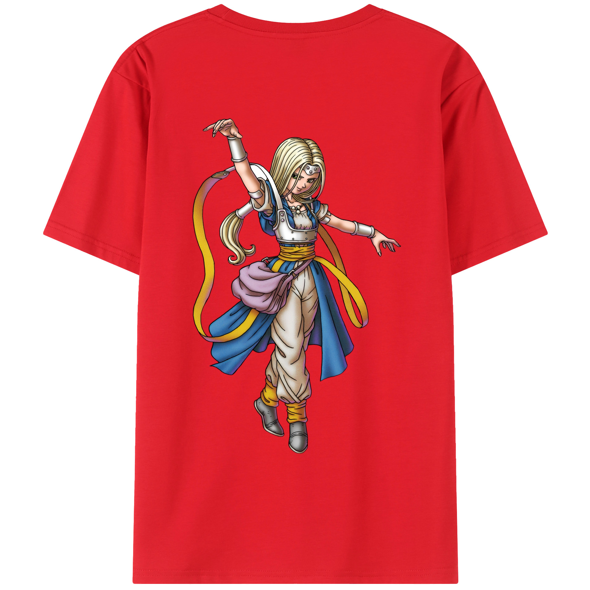 （画像用） ドラゴンクエスト Doragon Kuesuto Dragon Quest 綿100％ メンズ半袖Tシャツ（バックプリント） 通気性