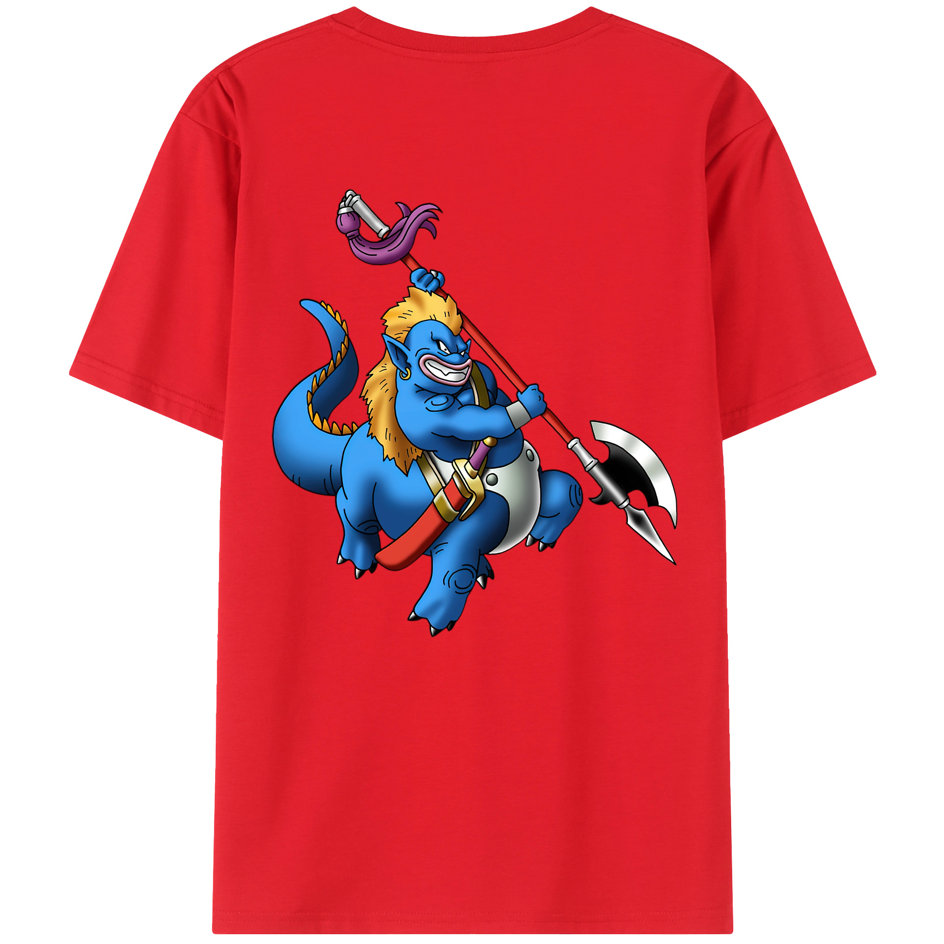（画像用） ドラゴンクエスト Doragon Kuesuto Dragon Quest 綿100％ メンズ半袖Tシャツ（バックプリント） 通気性