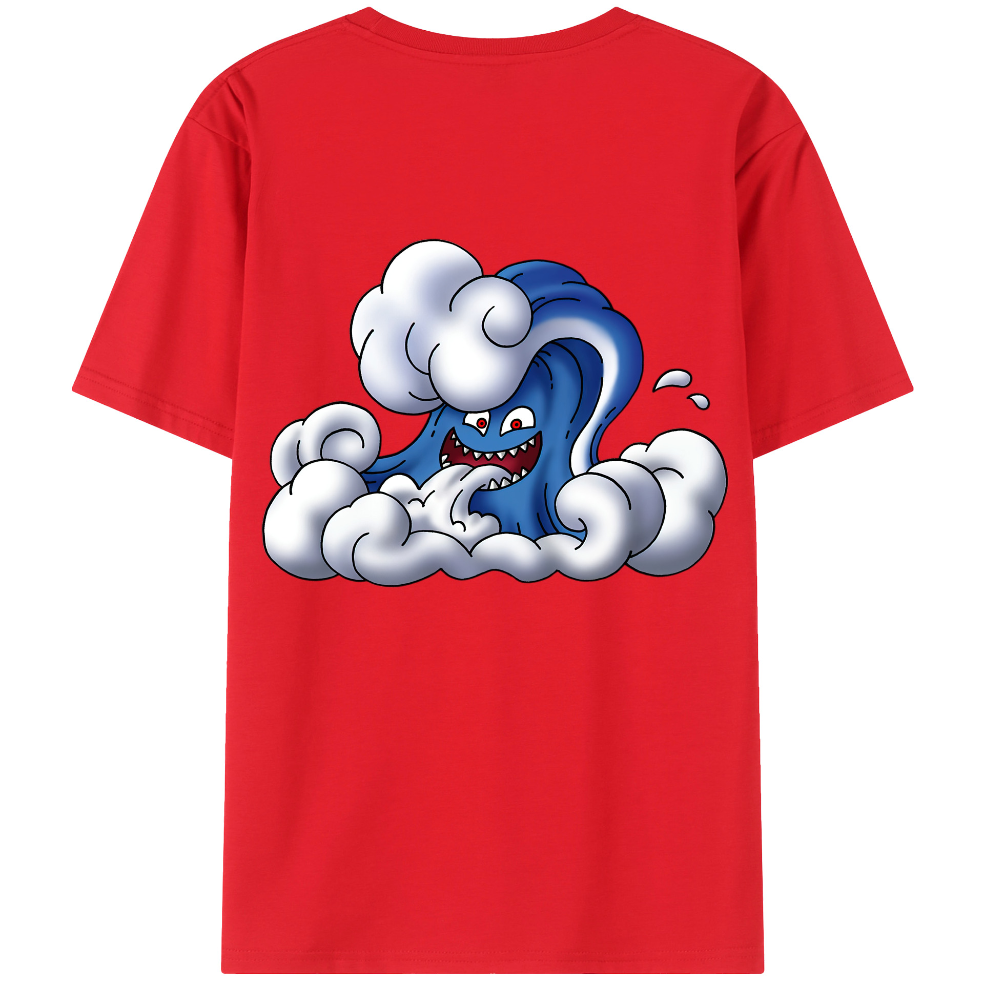 （画像用） ドラゴンクエスト Doragon Kuesuto Dragon Quest 綿100％ メンズ半袖Tシャツ（バックプリント） 通気性