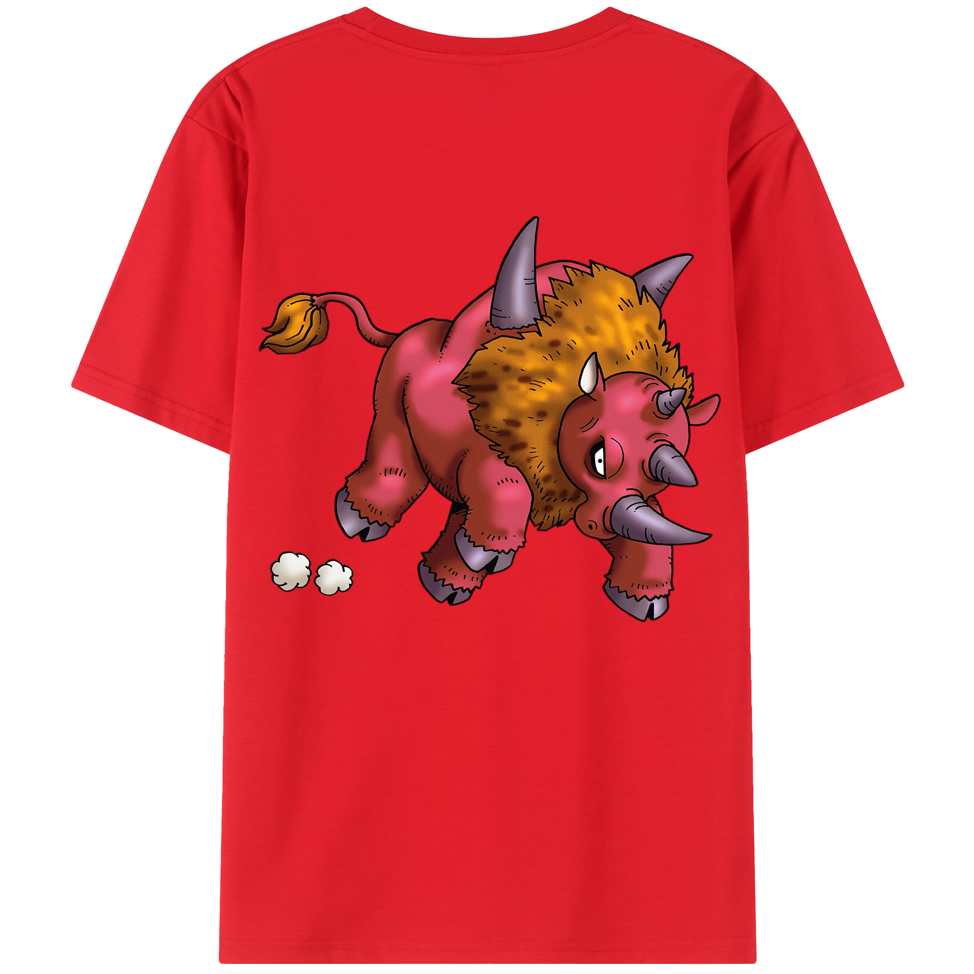 （画像用） ドラゴンクエスト Doragon Kuesuto Dragon Quest 綿100％ メンズ半袖Tシャツ（バックプリント） 通気性