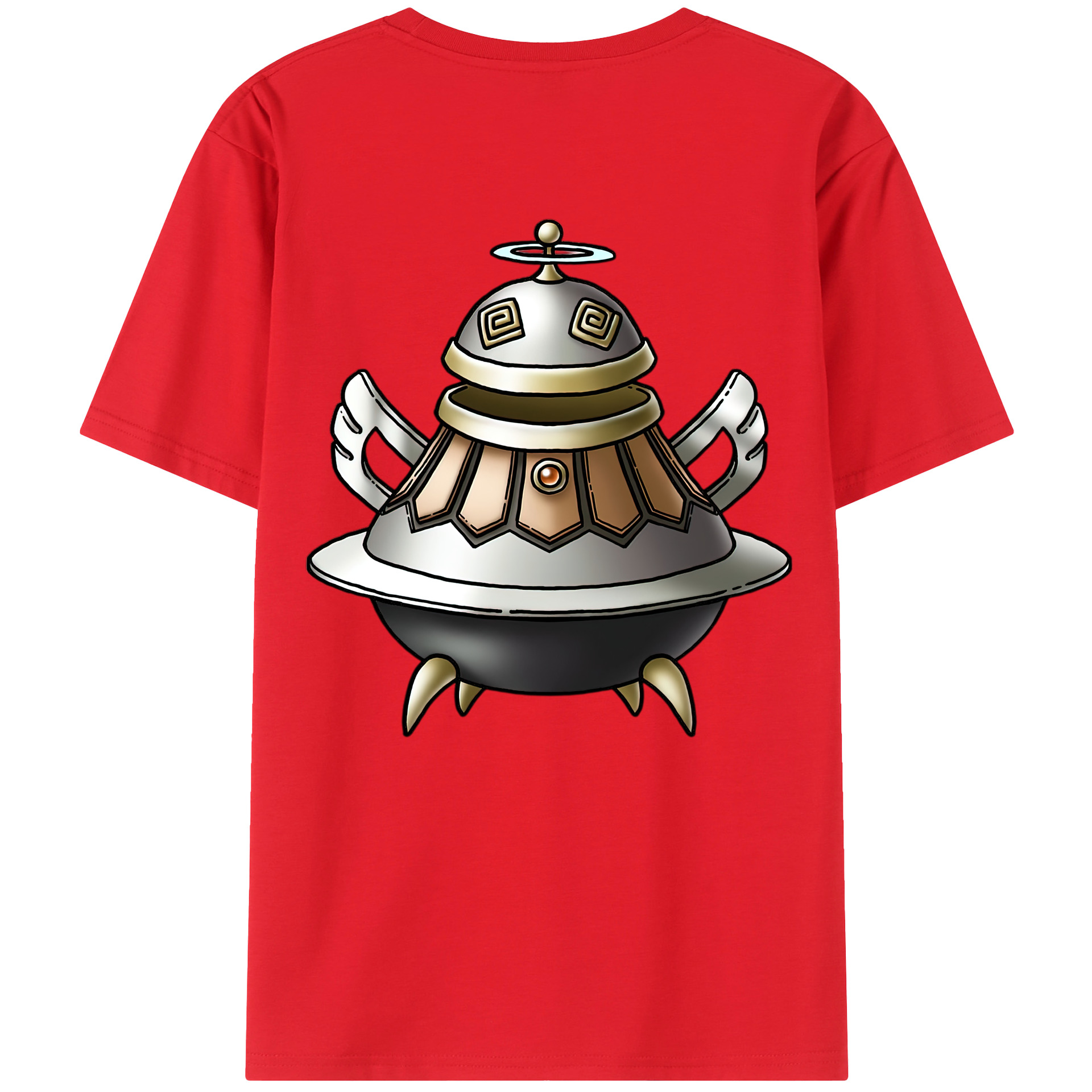 （画像用） ドラゴンクエスト Doragon Kuesuto Dragon Quest 綿100％ メンズ半袖Tシャツ（バックプリント） 通気性