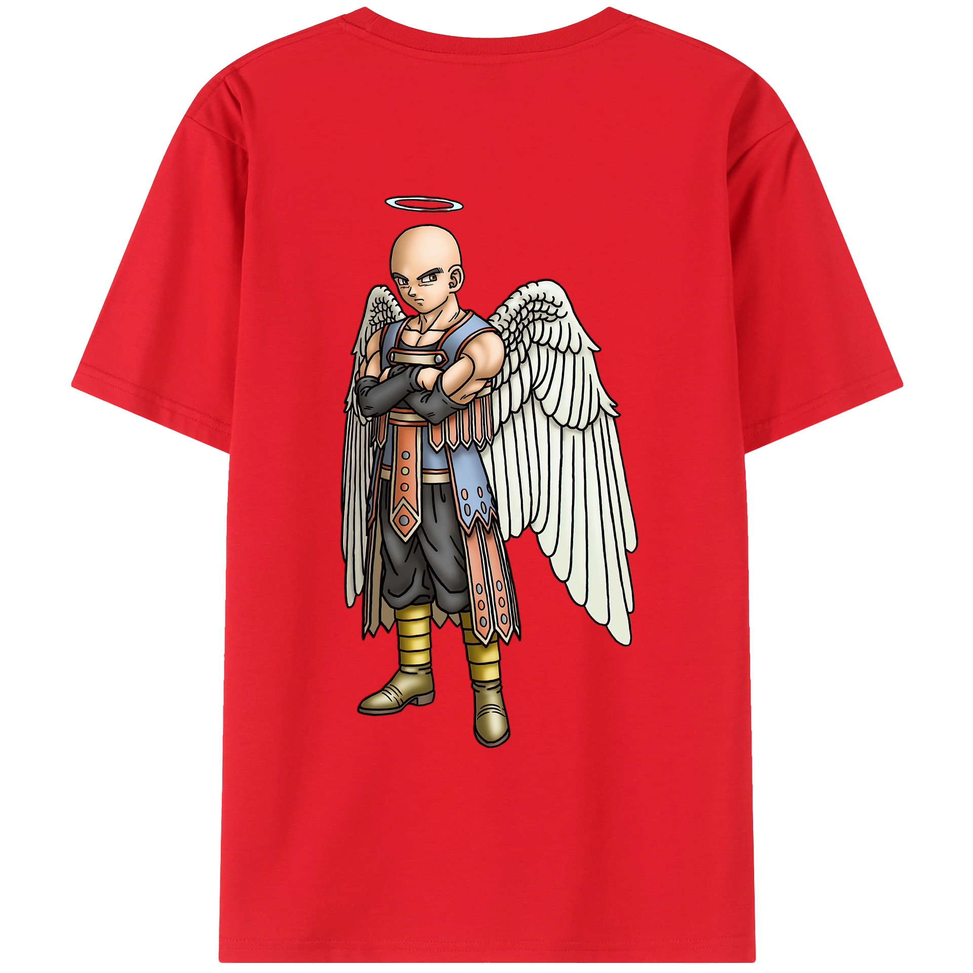 （画像用） ドラゴンクエスト Doragon Kuesuto Dragon Quest 綿100％ メンズ半袖Tシャツ（バックプリント） 通気性