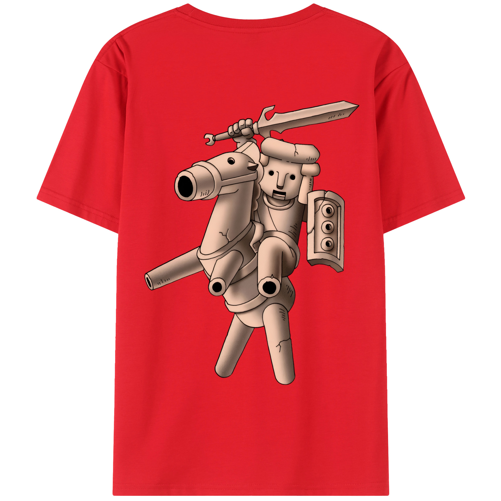 （画像用） ドラゴンクエスト Doragon Kuesuto Dragon Quest 綿100％ メンズ半袖Tシャツ（バックプリント） 通気性