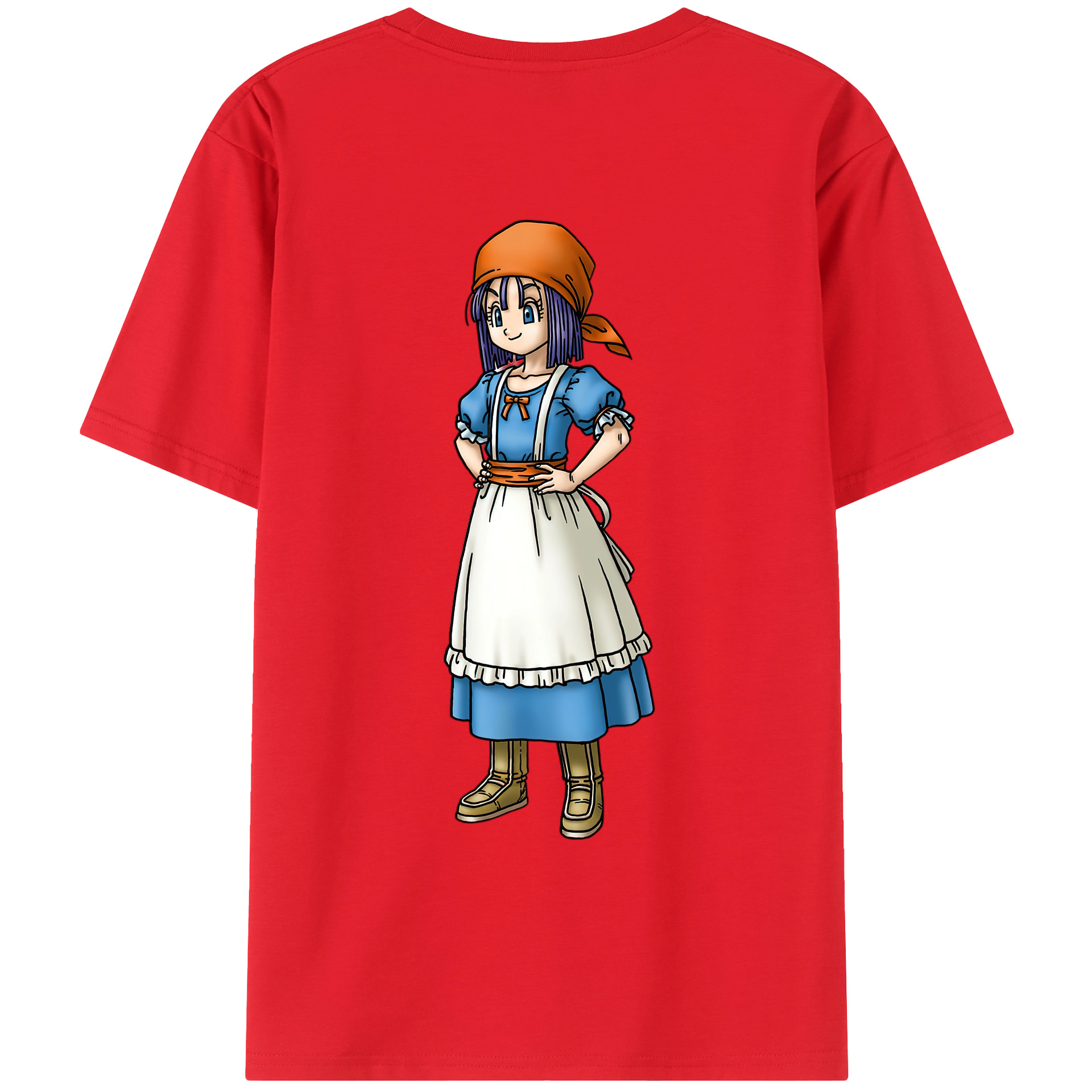 （画像用） ドラゴンクエスト Doragon Kuesuto Dragon Quest 綿100％ メンズ半袖Tシャツ（バックプリント） 通気性