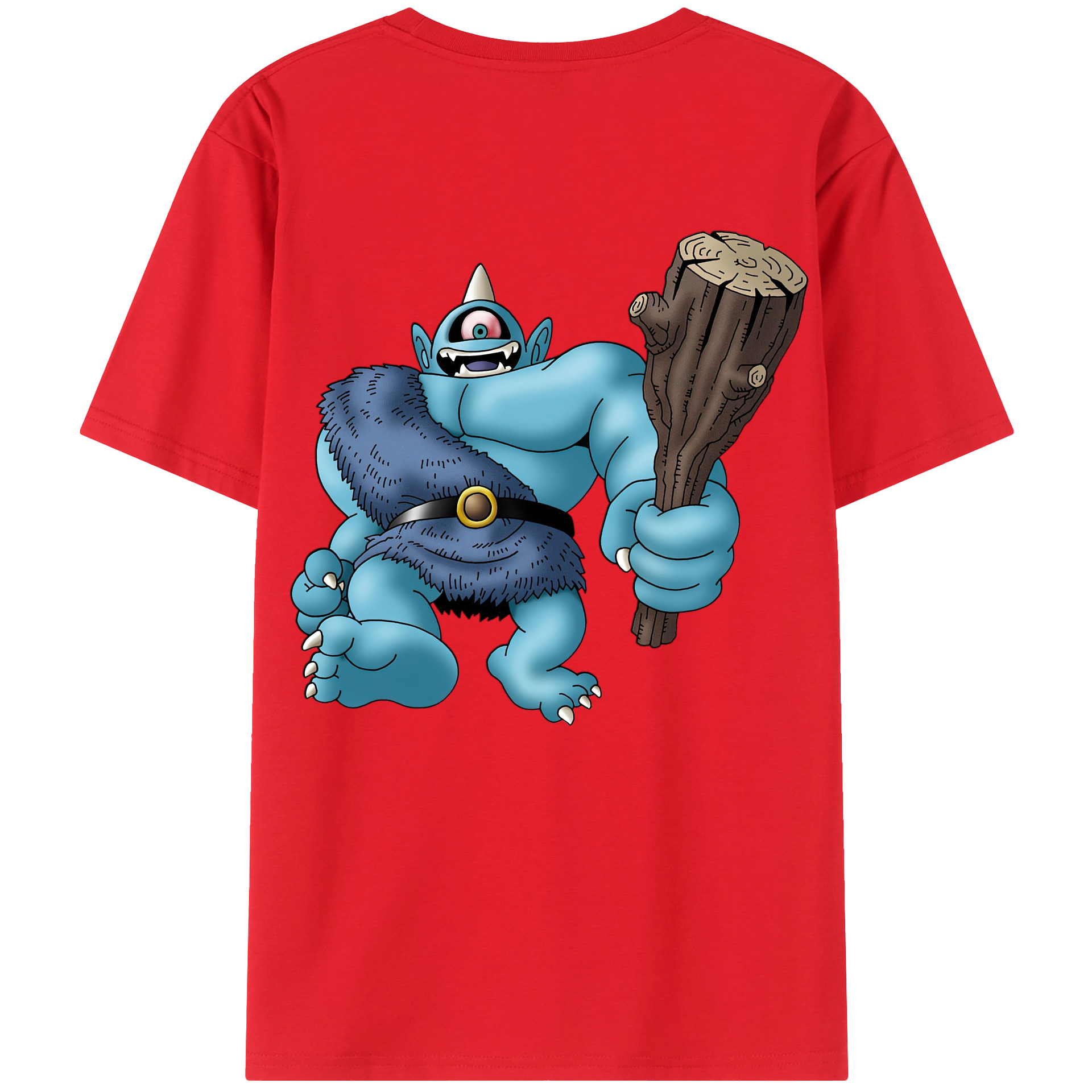 （画像用） ドラゴンクエスト Doragon Kuesuto Dragon Quest 綿100％ メンズ半袖Tシャツ（バックプリント） 通気性