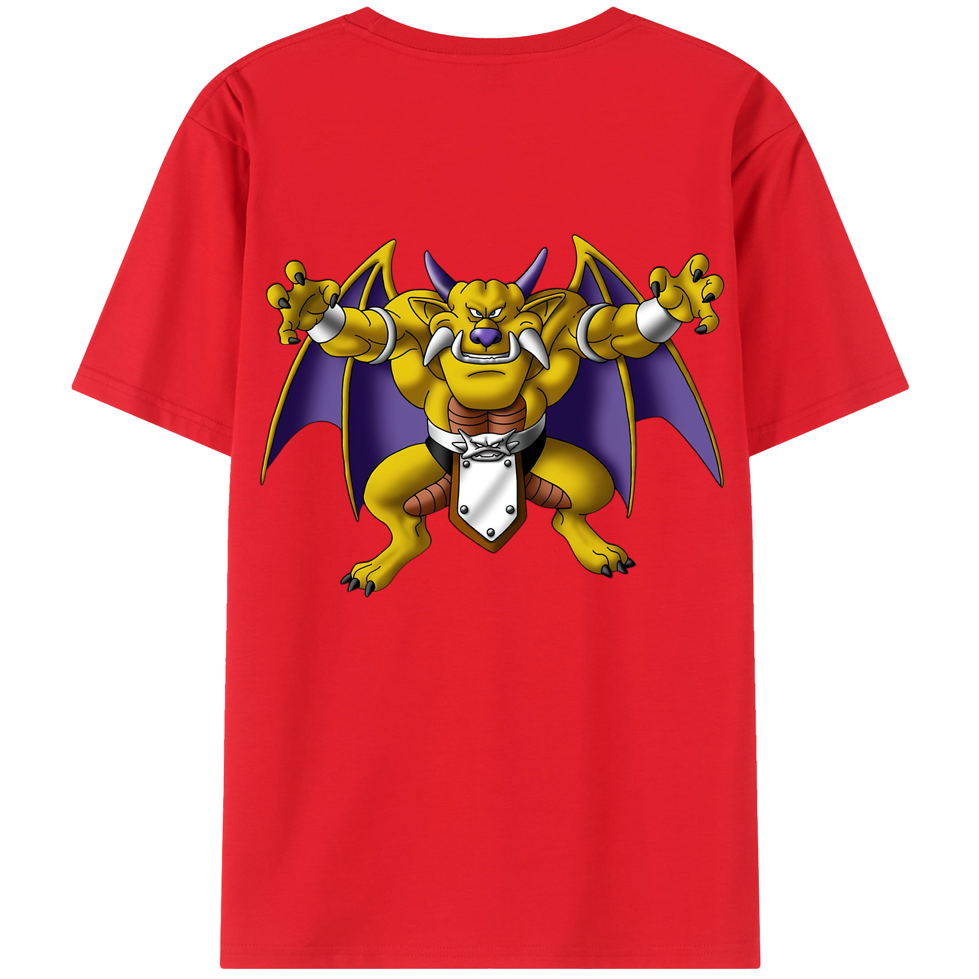 （画像用） ドラゴンクエスト Doragon Kuesuto Dragon Quest 綿100％ メンズ半袖Tシャツ（バックプリント） 通気性