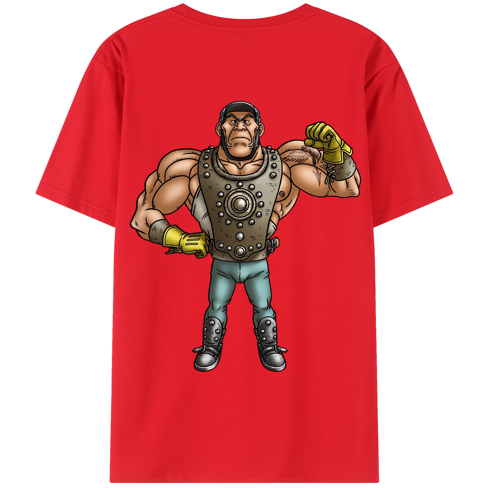 （画像用） ドラゴンクエスト Doragon Kuesuto Dragon Quest 綿100％ メンズ半袖Tシャツ（バックプリント） 通気性