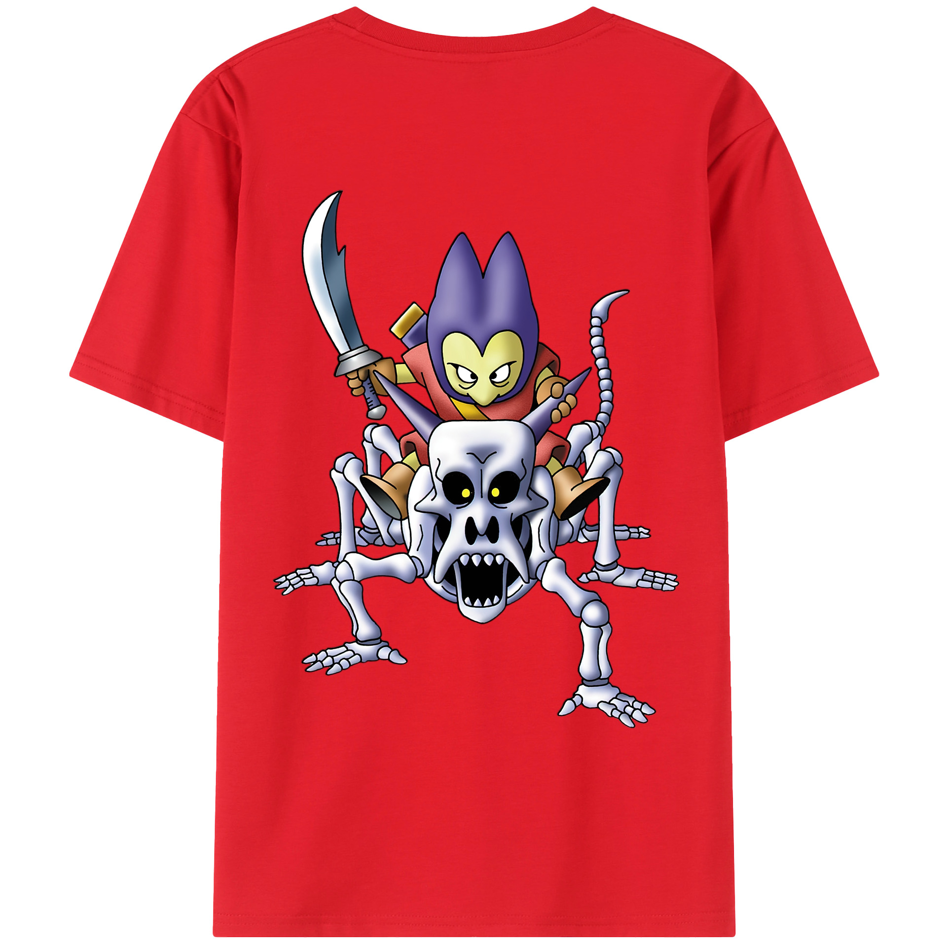 （画像用） ドラゴンクエスト Doragon Kuesuto Dragon Quest 綿100％ メンズ半袖Tシャツ（バックプリント） 通気性