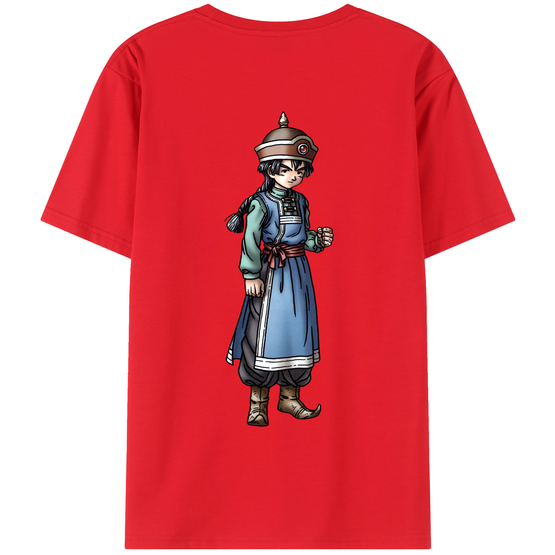 （画像用） ドラゴンクエスト Doragon Kuesuto Dragon Quest 綿100％ メンズ半袖Tシャツ（バックプリント） 通気性