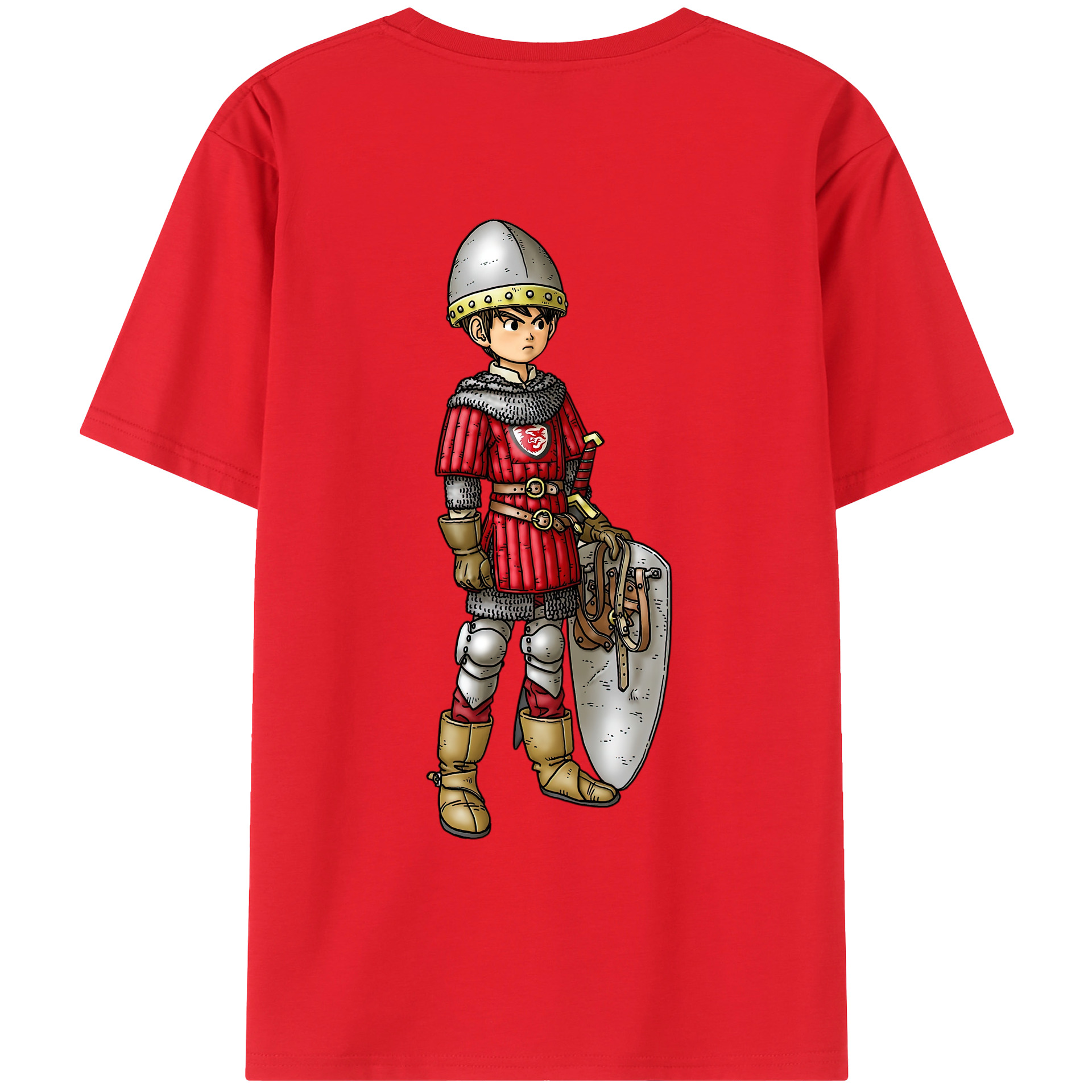 （画像用） ドラゴンクエスト Doragon Kuesuto Dragon Quest 綿100％ メンズ半袖Tシャツ（バックプリント） 通気性