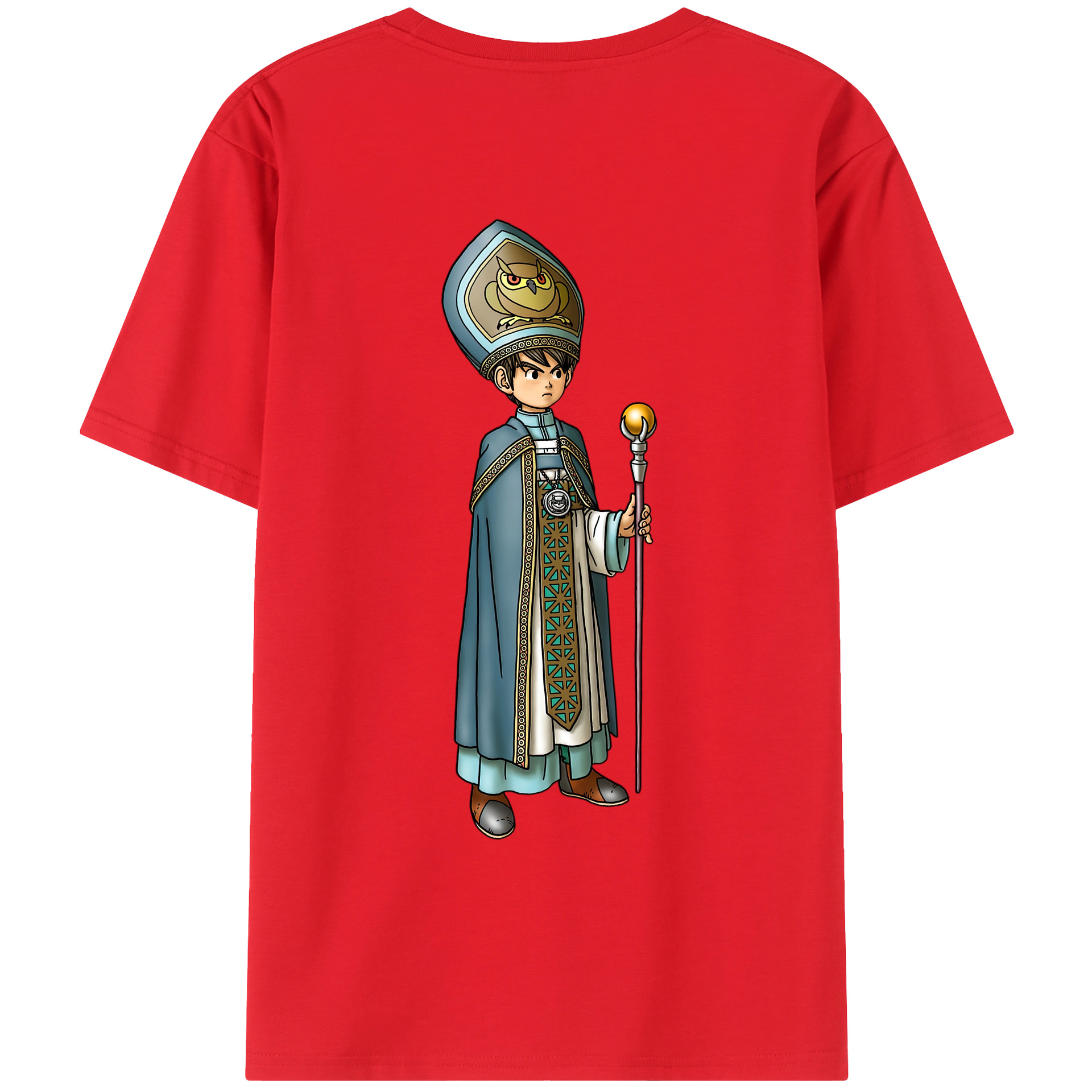 （画像用） ドラゴンクエスト Doragon Kuesuto Dragon Quest 綿100％ メンズ半袖Tシャツ（バックプリント） 通気性