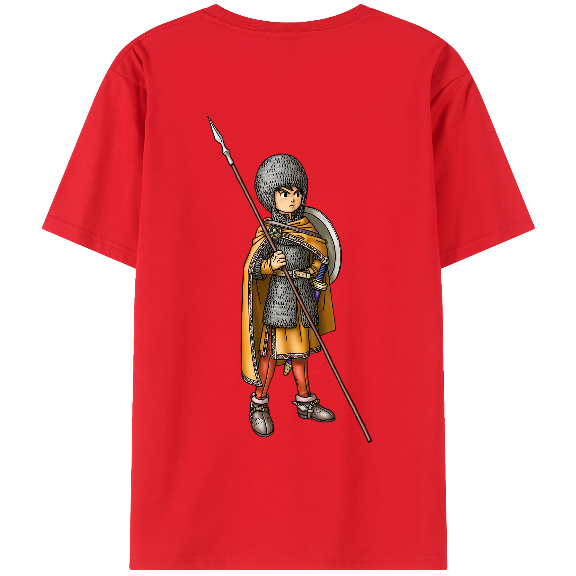 （画像用） ドラゴンクエスト Doragon Kuesuto Dragon Quest 綿100％ メンズ半袖Tシャツ（バックプリント） 通気性
