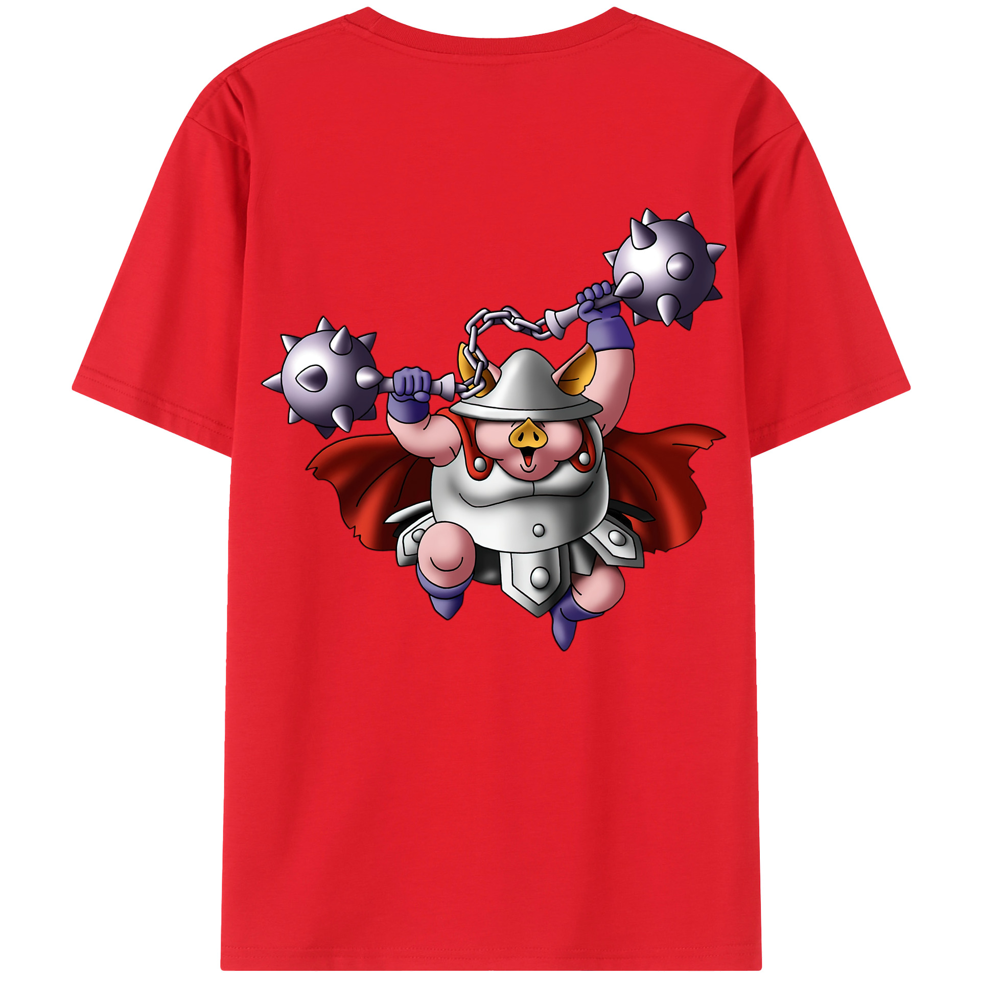 （画像用） ドラゴンクエスト Doragon Kuesuto Dragon Quest 綿100％ メンズ半袖Tシャツ（バックプリント） 通気性