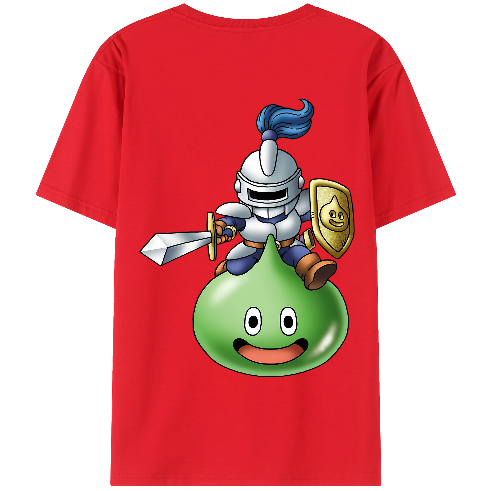 （画像用） ドラゴンクエスト Doragon Kuesuto Dragon Quest 綿100％ メンズ半袖Tシャツ（バックプリント） 通気性