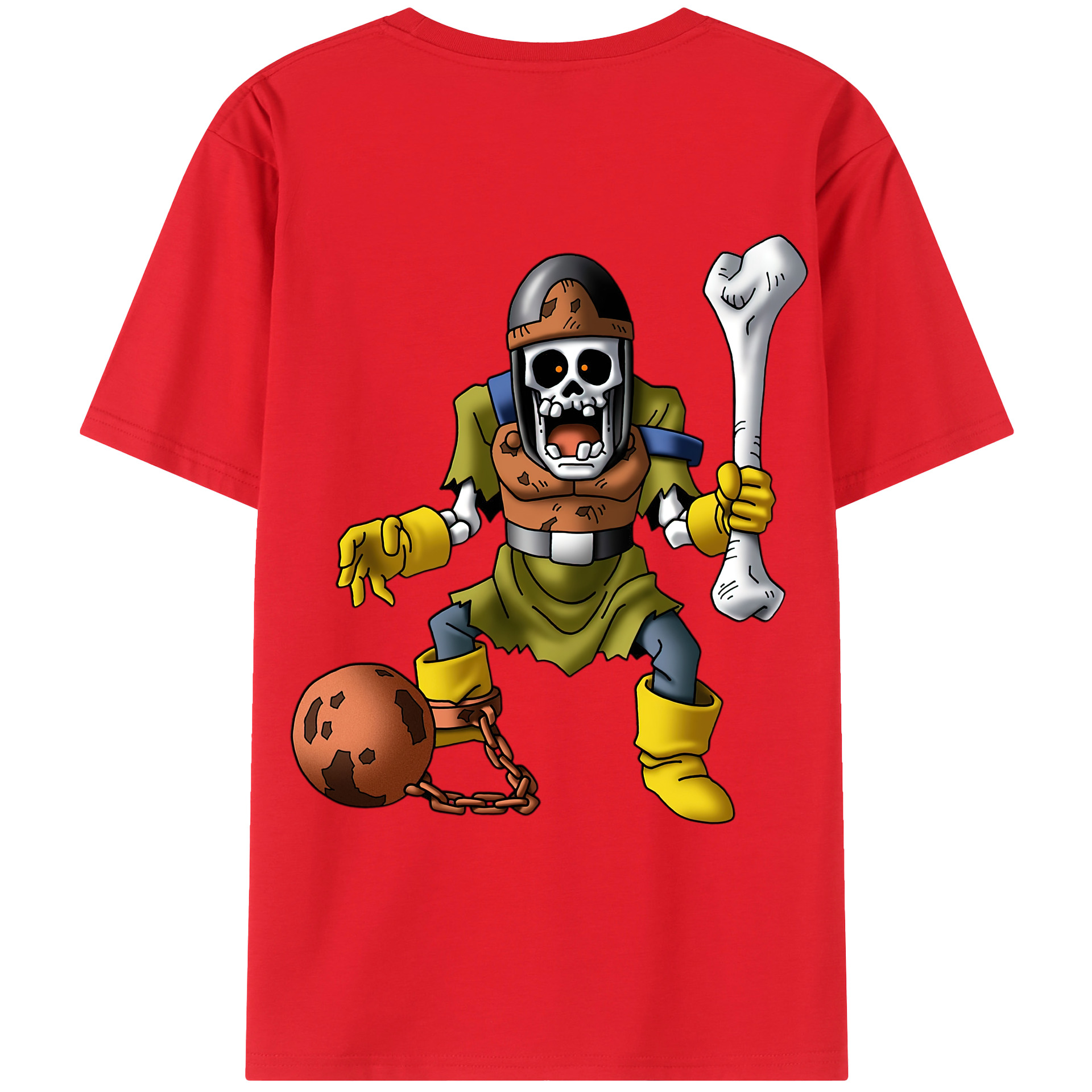 （画像用） ドラゴンクエスト Doragon Kuesuto Dragon Quest 綿100％ メンズ半袖Tシャツ（バックプリント） 通気性