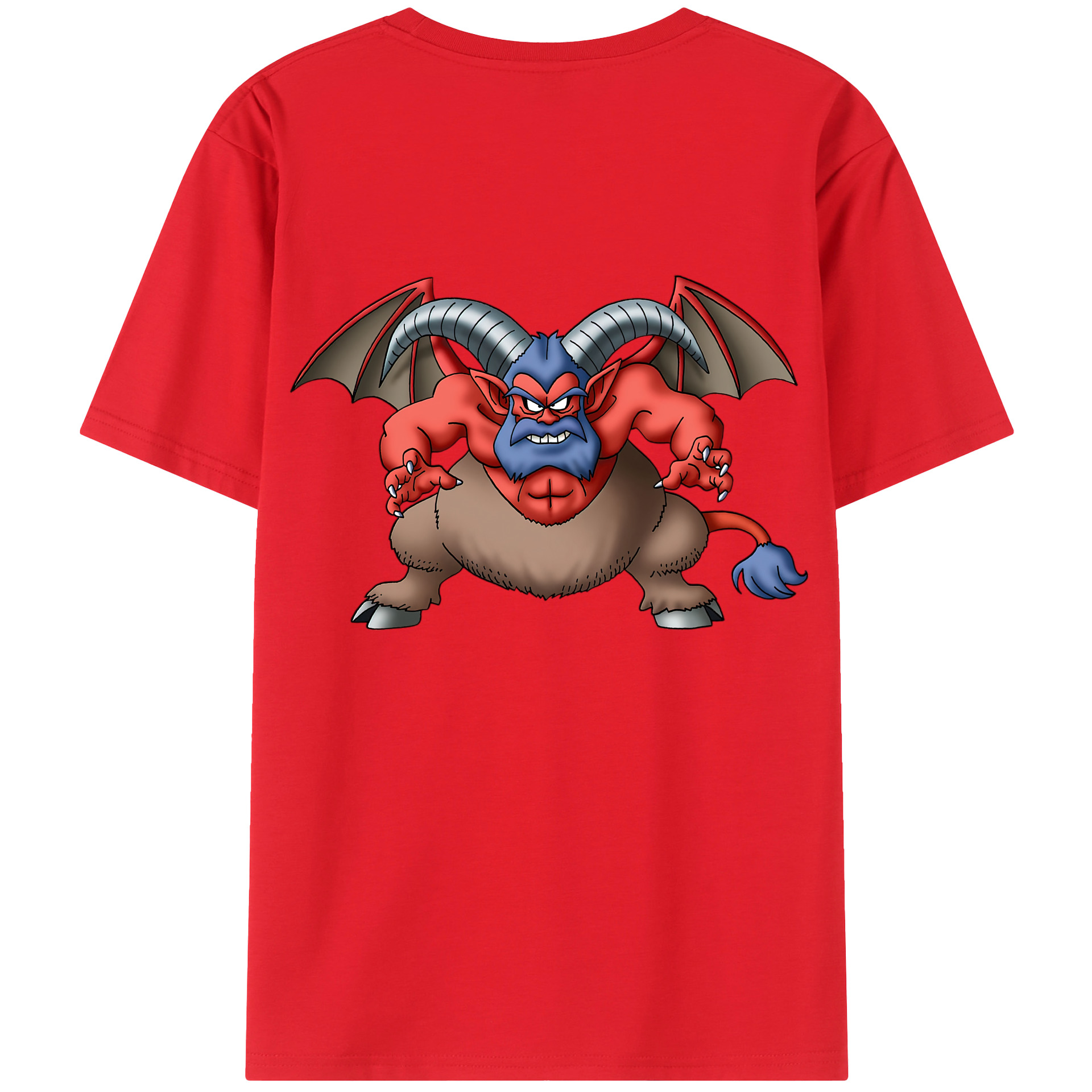 （画像用） ドラゴンクエスト Doragon Kuesuto Dragon Quest 綿100％ メンズ半袖Tシャツ（バックプリント） 通気性