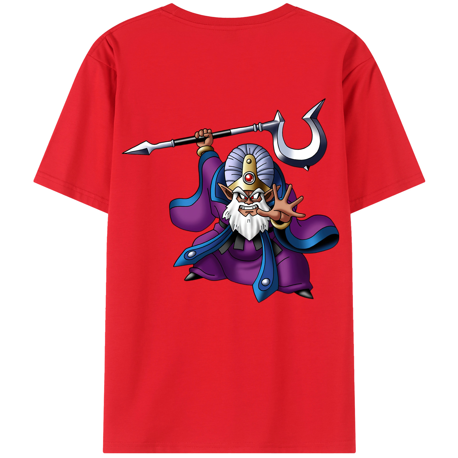 （画像用） ドラゴンクエスト Doragon Kuesuto Dragon Quest 綿100％ メンズ半袖Tシャツ（バックプリント） 通気性
