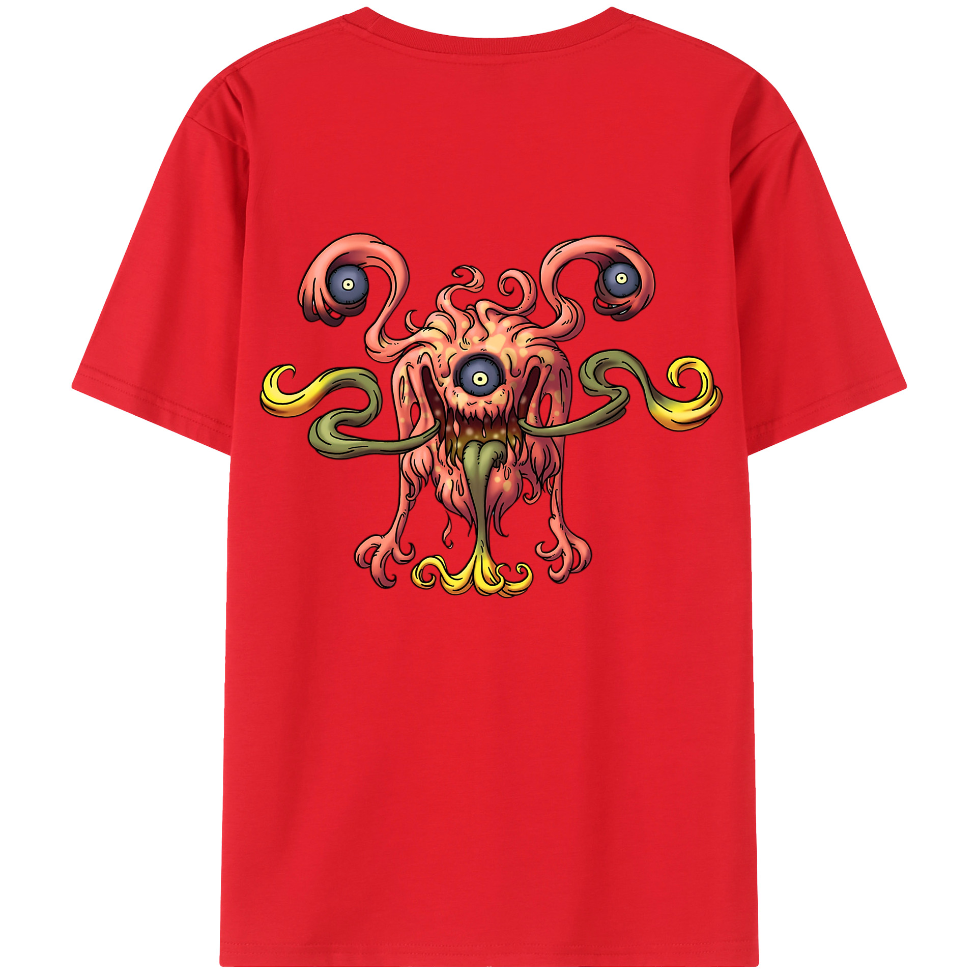 （画像用） ドラゴンクエスト Doragon Kuesuto Dragon Quest 綿100％ メンズ半袖Tシャツ（バックプリント） 通気性