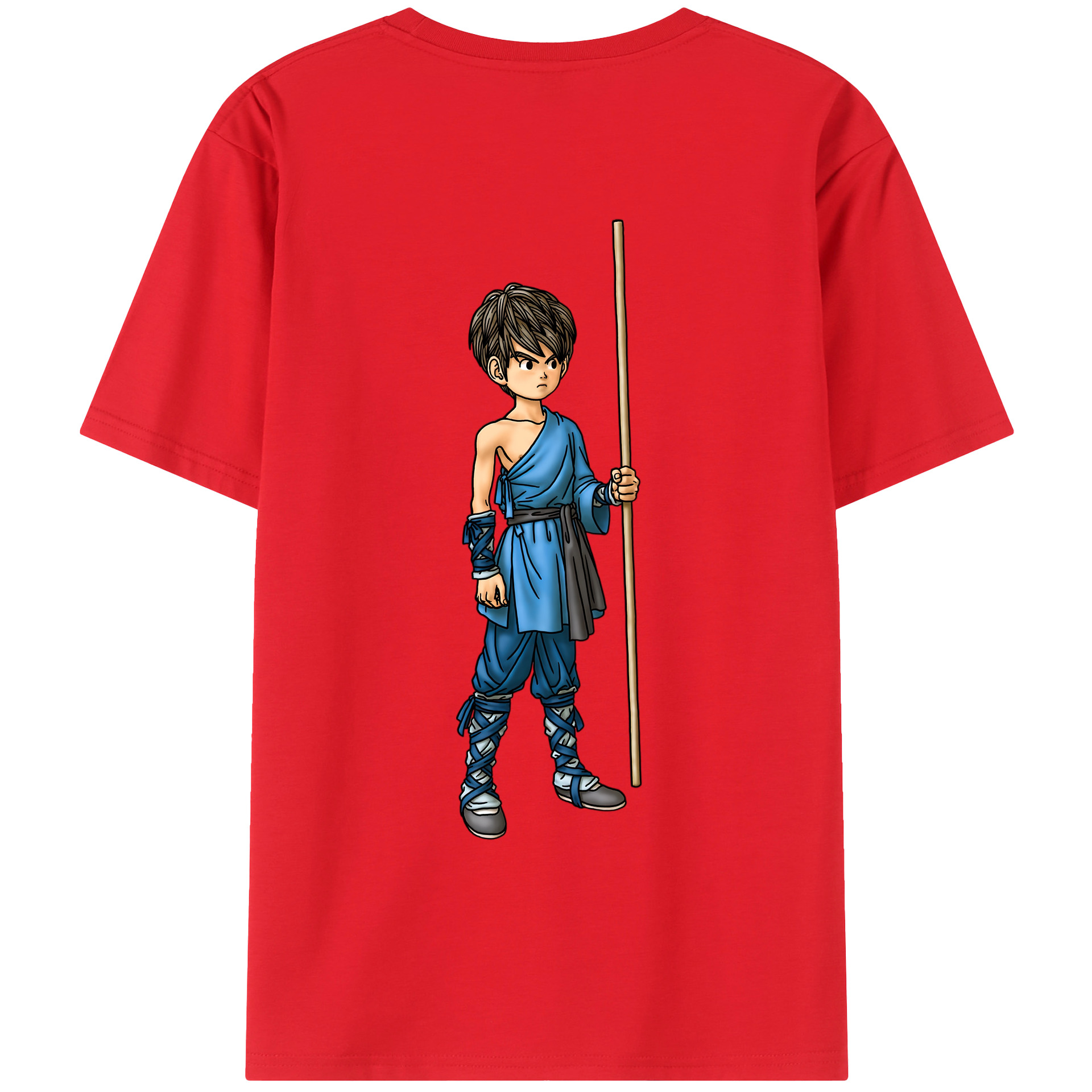 （画像用） ドラゴンクエスト Doragon Kuesuto Dragon Quest 綿100％ メンズ半袖Tシャツ（バックプリント） 通気性