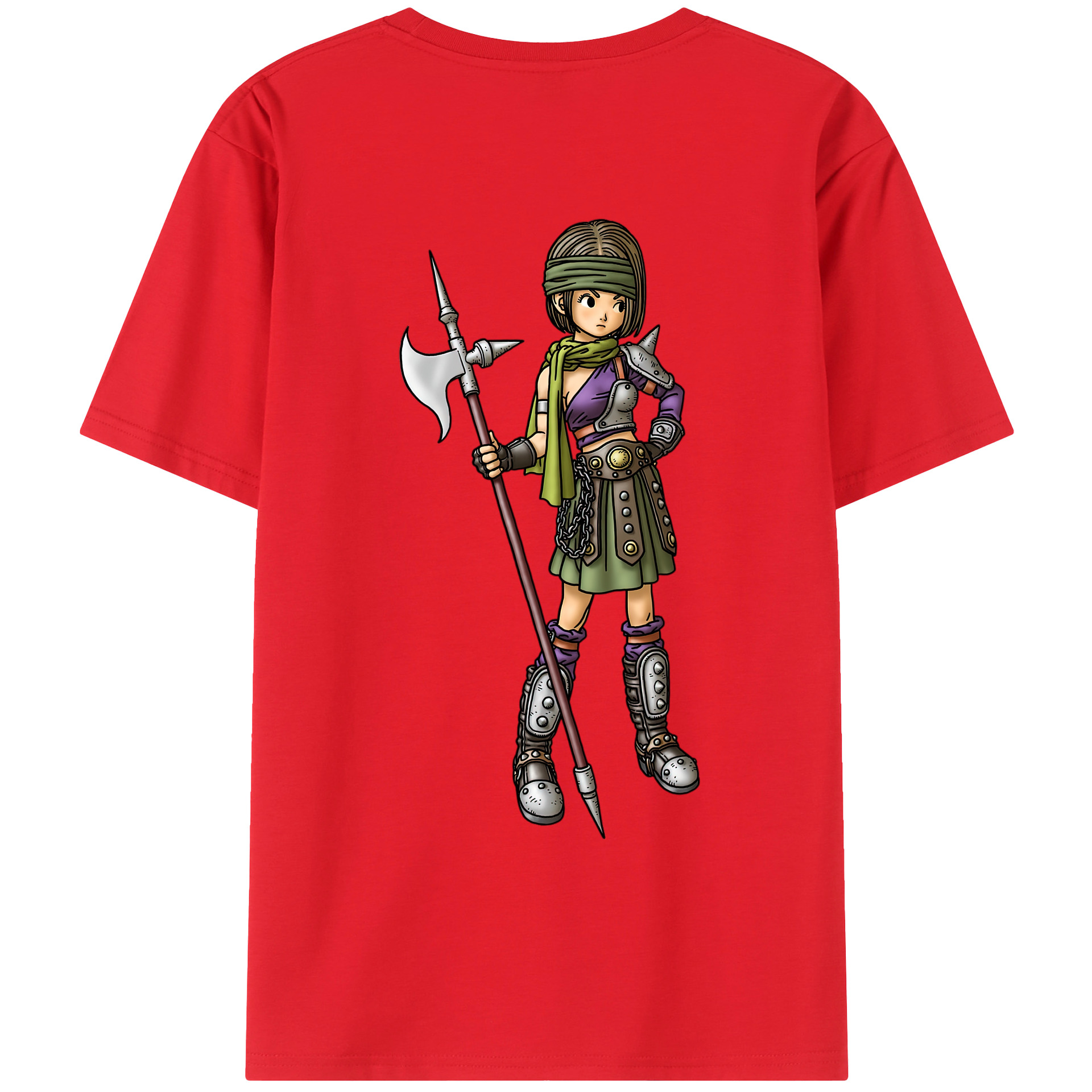 （画像用） ドラゴンクエスト Doragon Kuesuto Dragon Quest 綿100％ メンズ半袖Tシャツ（バックプリント） 通気性