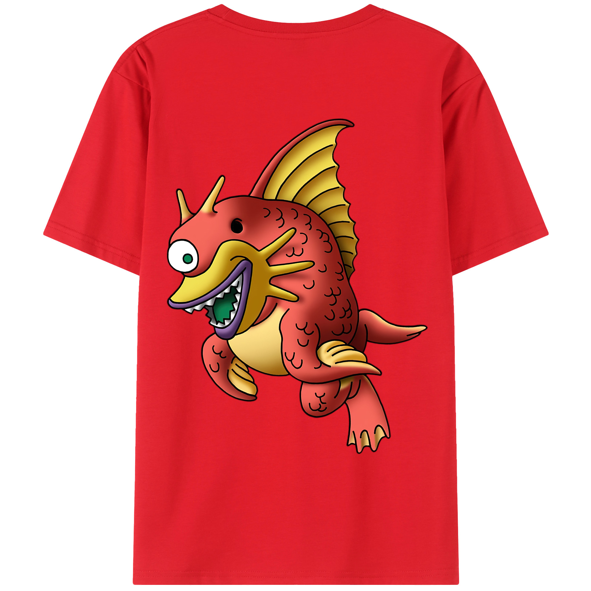 （画像用） ドラゴンクエスト Doragon Kuesuto Dragon Quest 綿100％ メンズ半袖Tシャツ（バックプリント） 通気性