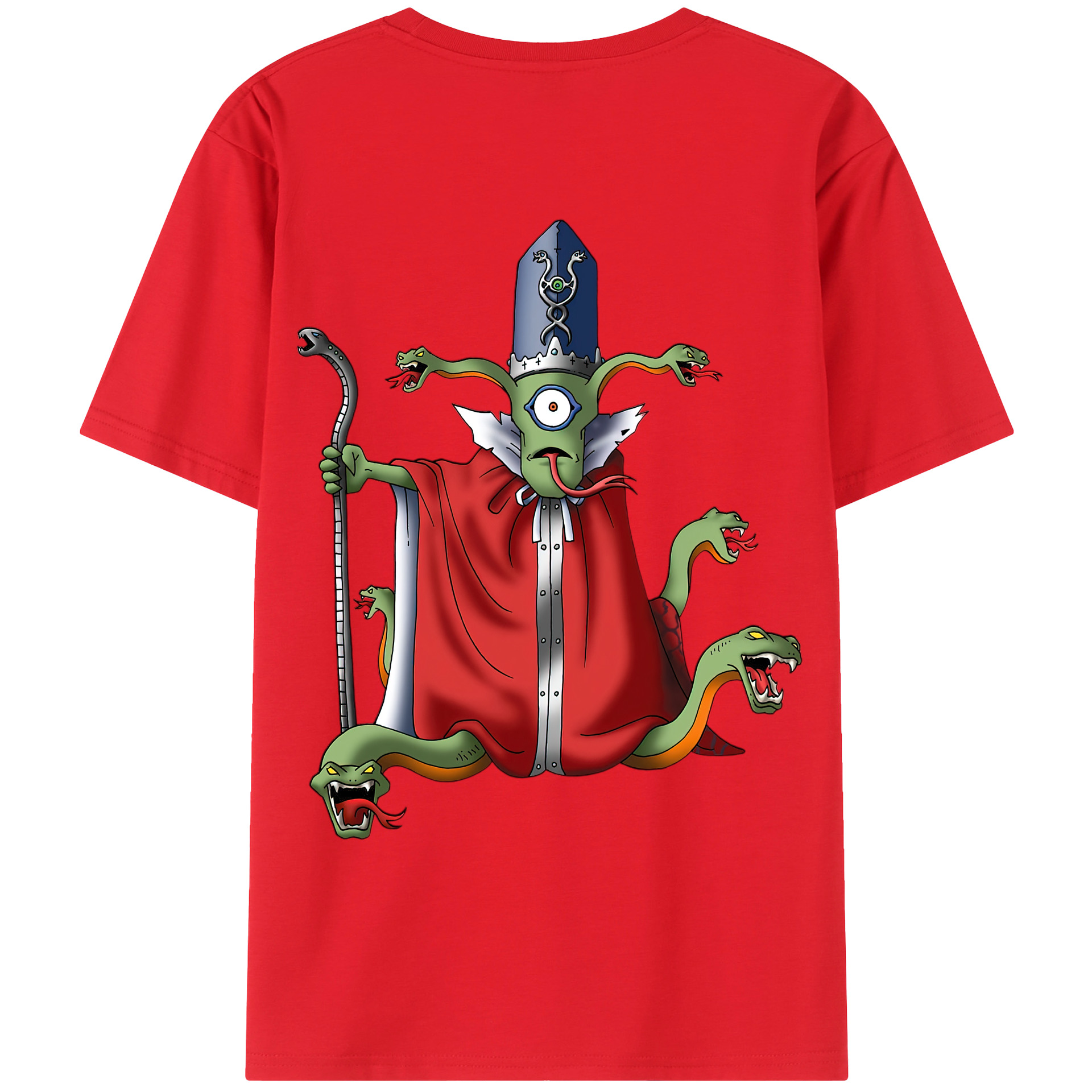 （画像用） ドラゴンクエスト Doragon Kuesuto Dragon Quest 綿100％ メンズ半袖Tシャツ（バックプリント） 通気性