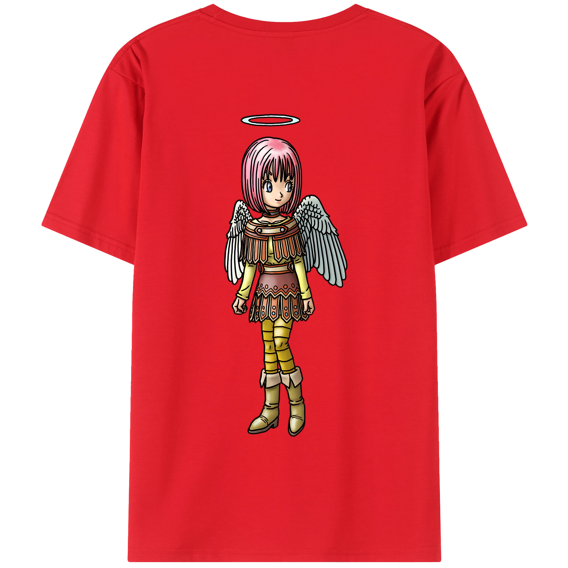 （画像用） ドラゴンクエスト Doragon Kuesuto Dragon Quest 綿100％ メンズ半袖Tシャツ（バックプリント） 通気性