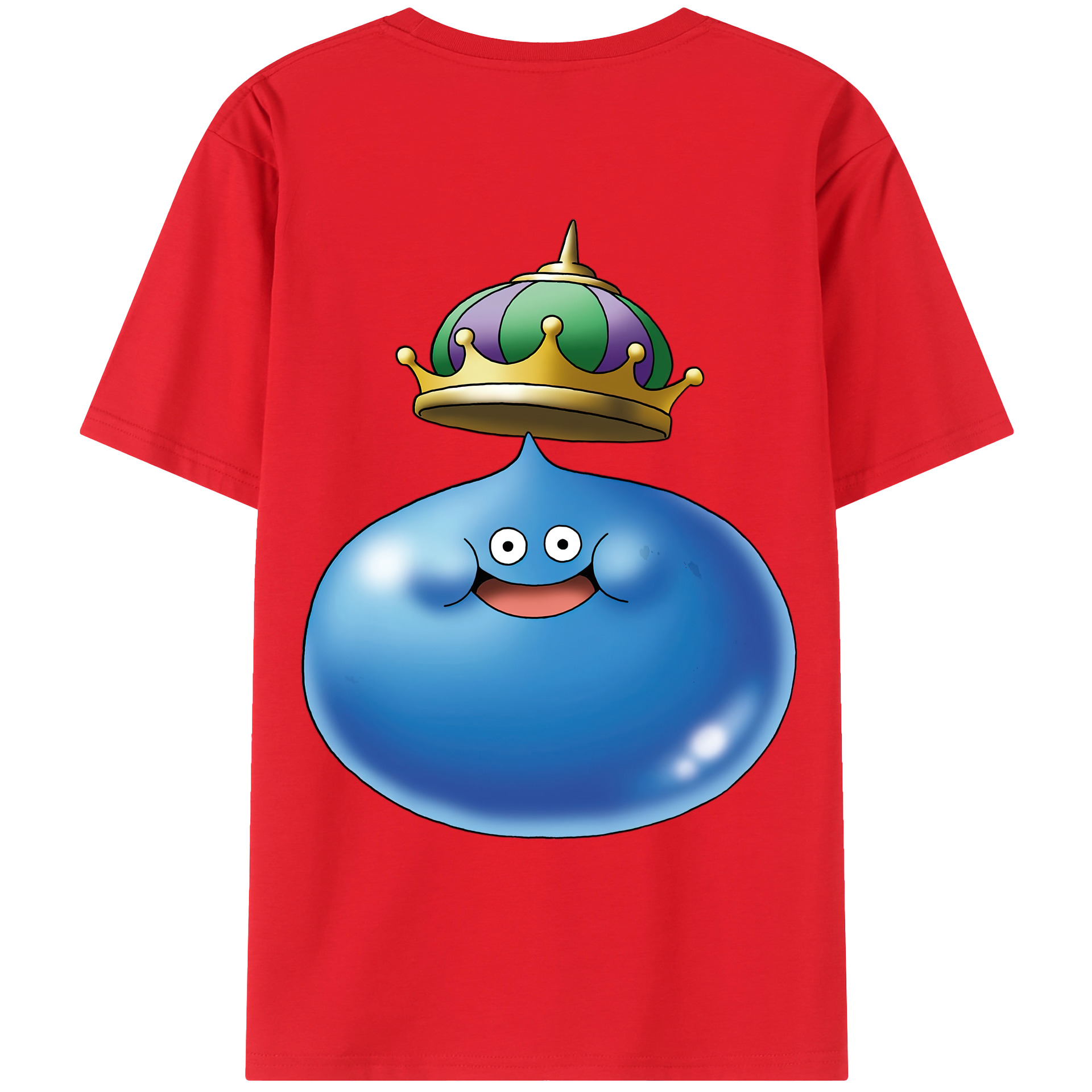 （画像用） ドラゴンクエスト Doragon Kuesuto Dragon Quest 綿100％ メンズ半袖Tシャツ（バックプリント） 通気性