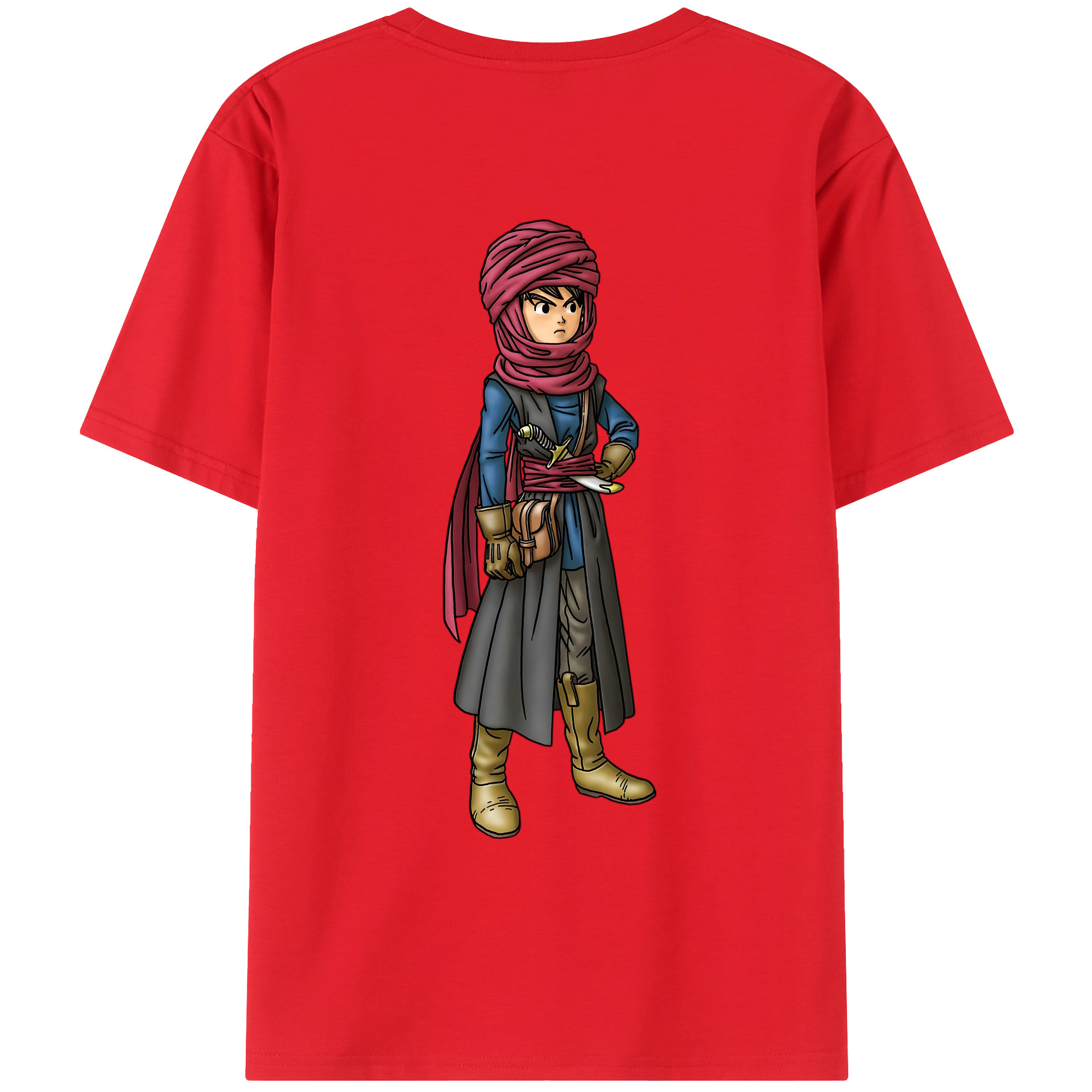 （画像用） ドラゴンクエスト Doragon Kuesuto Dragon Quest 綿100％ メンズ半袖Tシャツ（バックプリント） 通気性