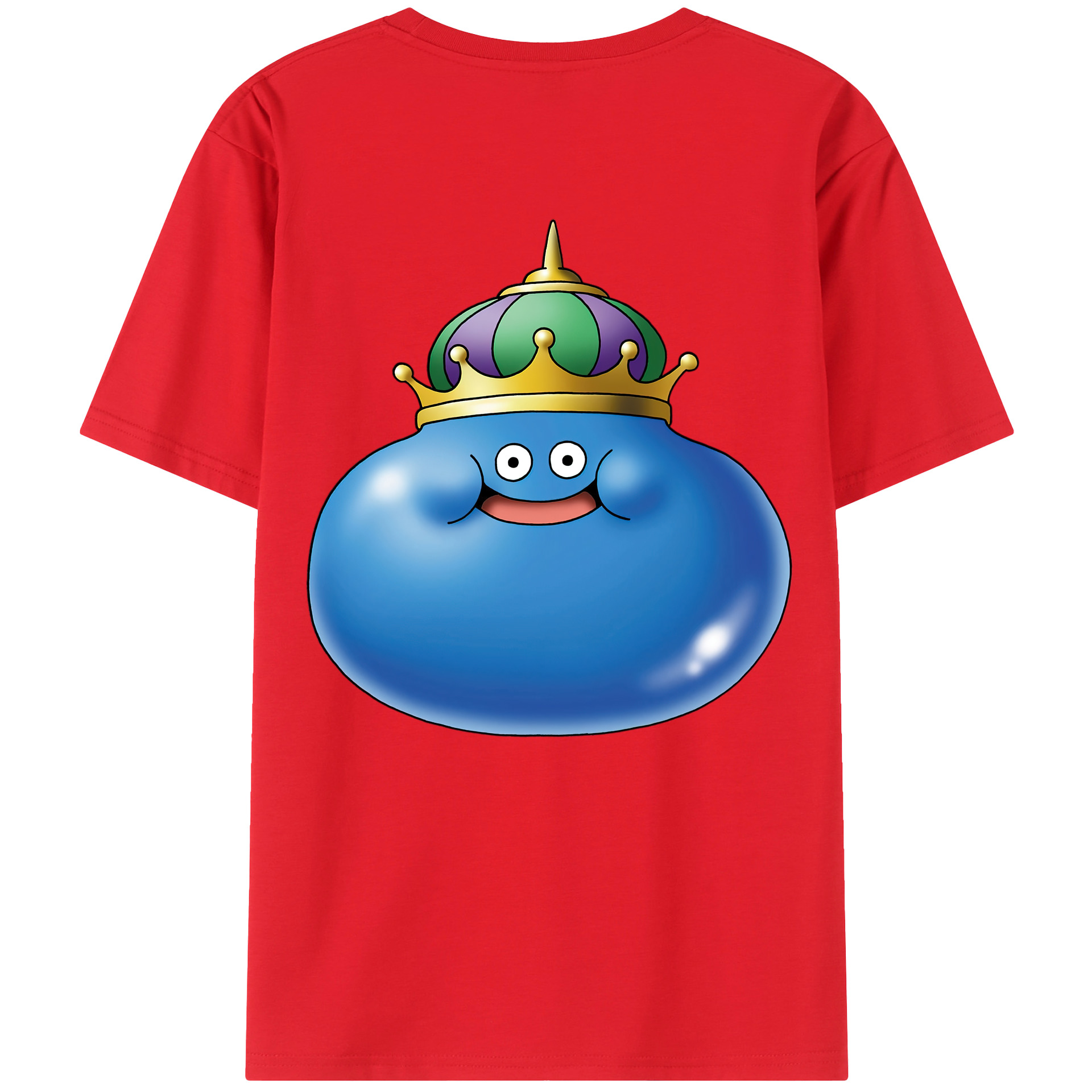 （画像用） ドラゴンクエスト Doragon Kuesuto Dragon Quest 綿100％ メンズ半袖Tシャツ（バックプリント） 通気性