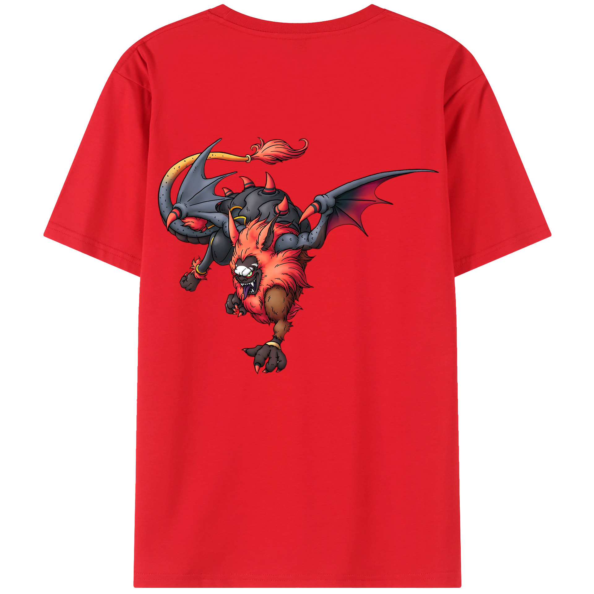 （画像用） ドラゴンクエスト Doragon Kuesuto Dragon Quest 綿100％ メンズ半袖Tシャツ（バックプリント） 通気性