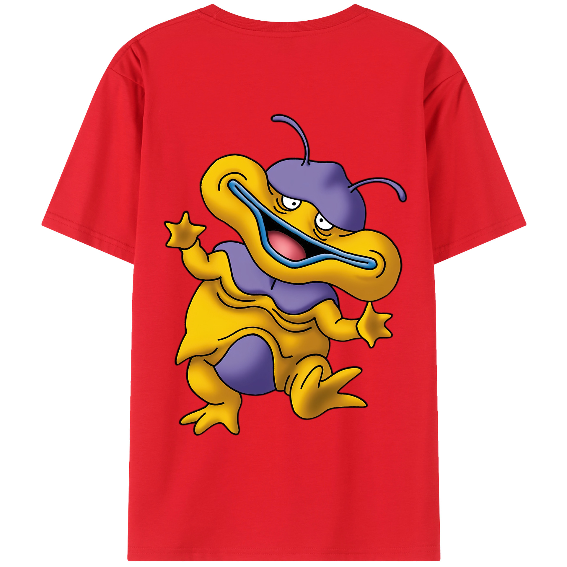 （画像用） ドラゴンクエスト Doragon Kuesuto Dragon Quest 綿100％ メンズ半袖Tシャツ（バックプリント） 通気性