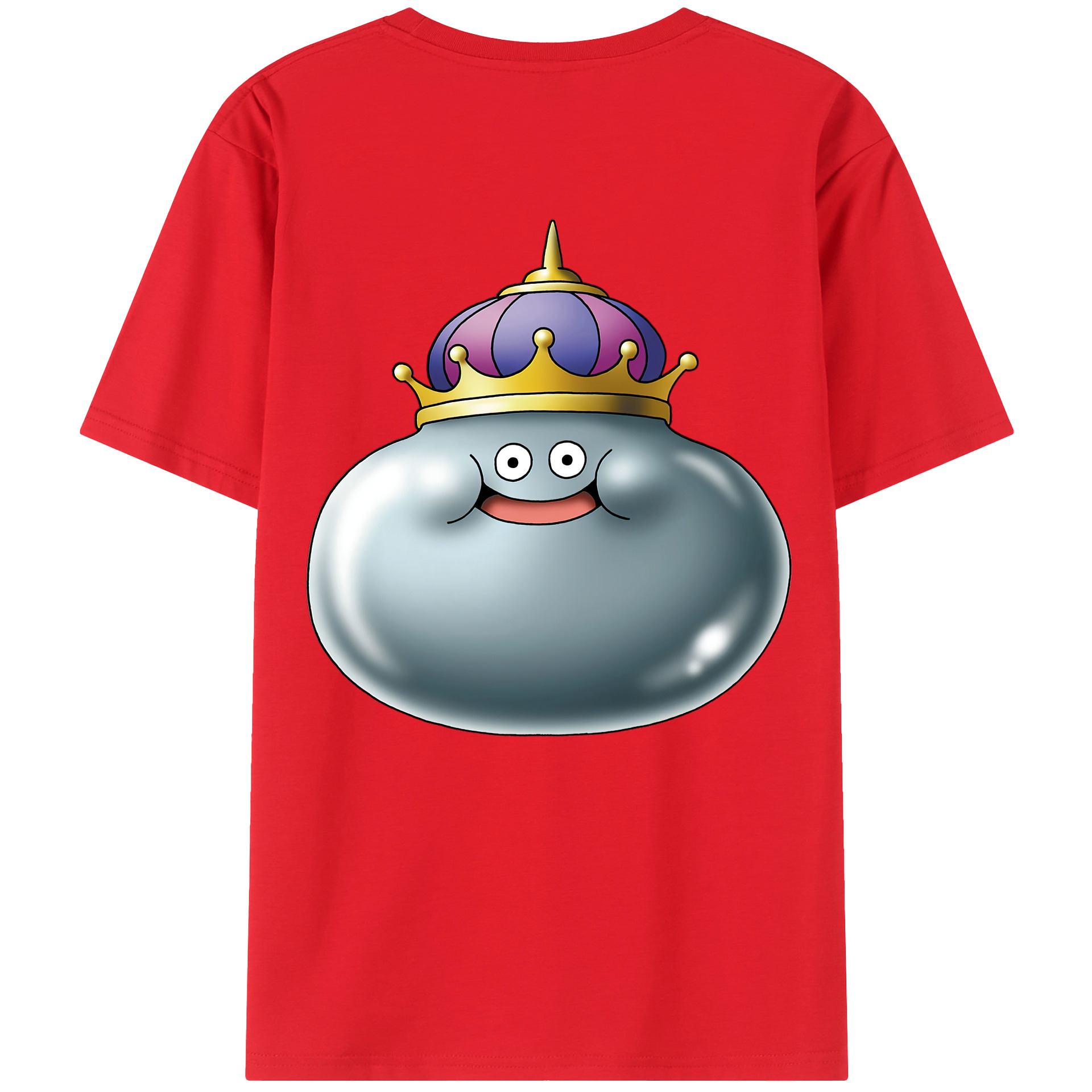 （画像用） ドラゴンクエスト Doragon Kuesuto Dragon Quest 綿100％ メンズ半袖Tシャツ（バックプリント） 通気性