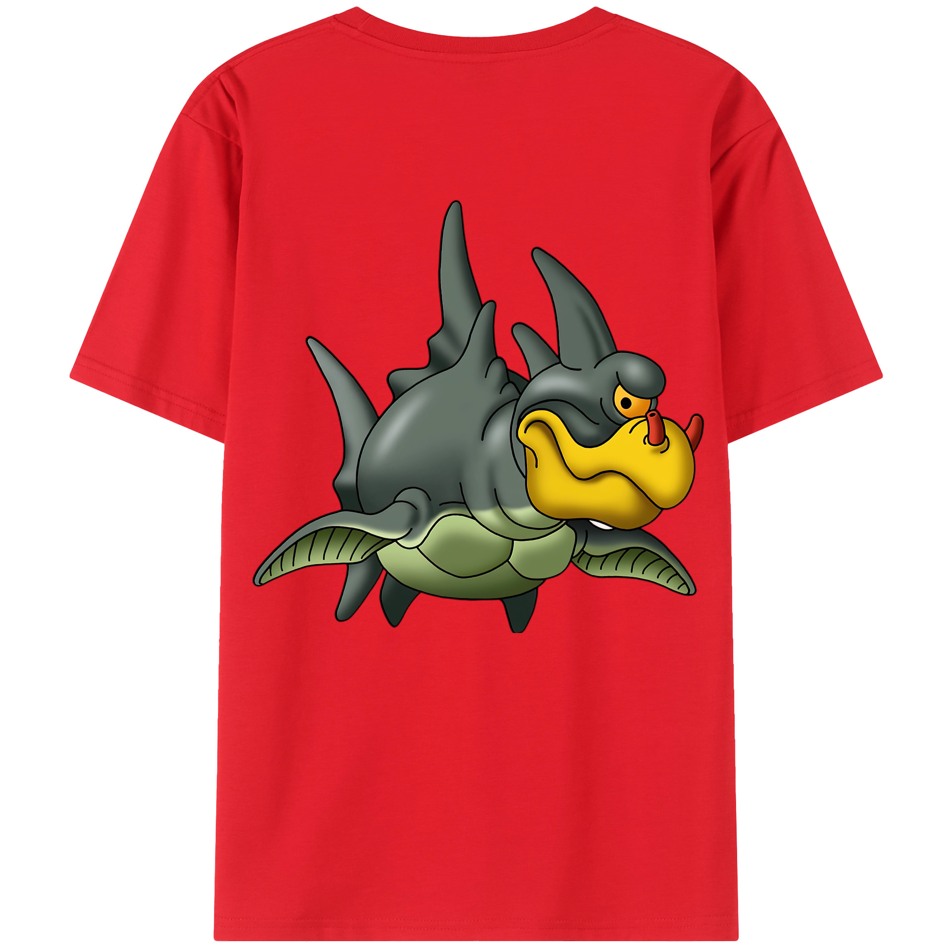 （画像用） ドラゴンクエスト Doragon Kuesuto Dragon Quest 綿100％ メンズ半袖Tシャツ（バックプリント） 通気性