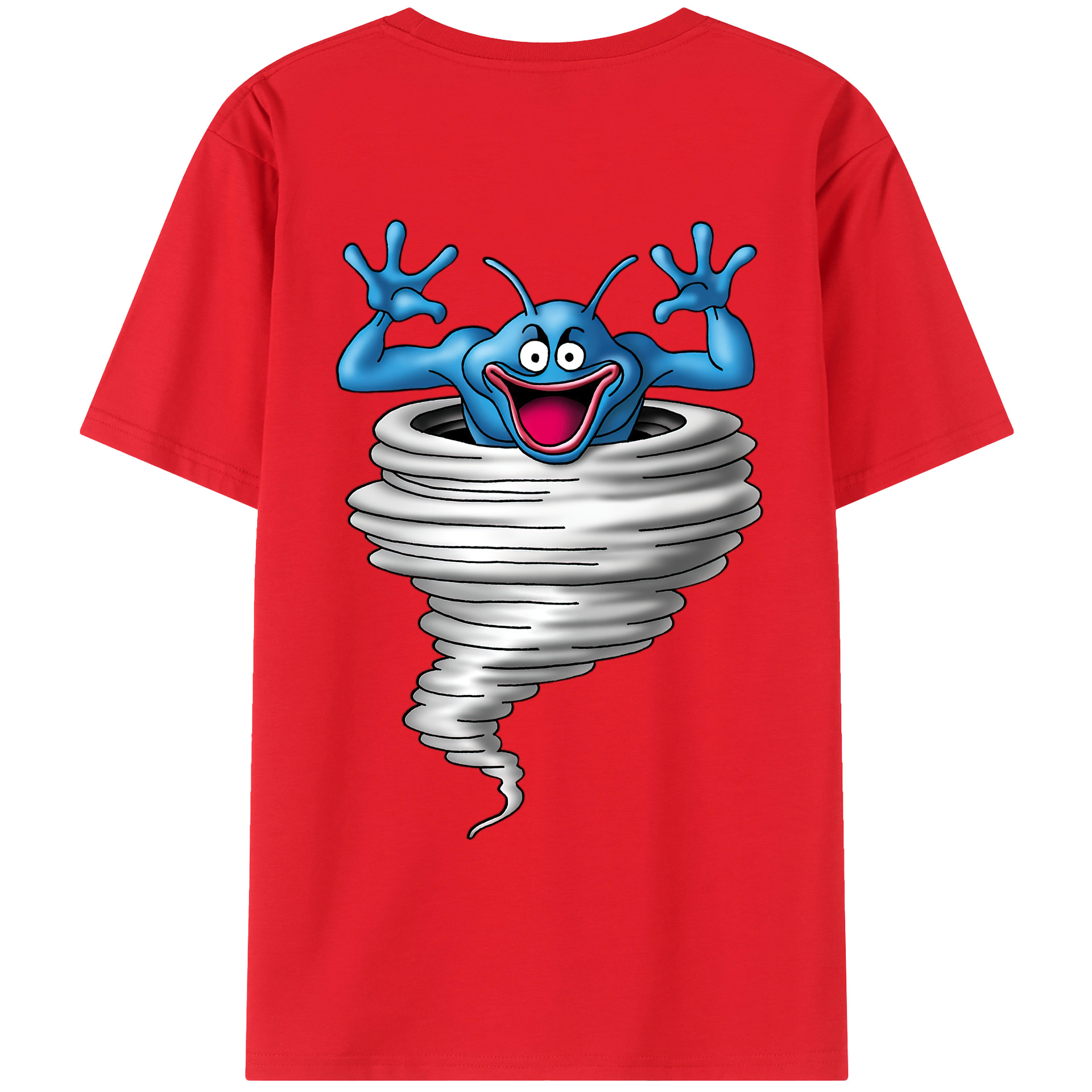 （画像用） ドラゴンクエスト Doragon Kuesuto Dragon Quest 綿100％ メンズ半袖Tシャツ（バックプリント） 通気性